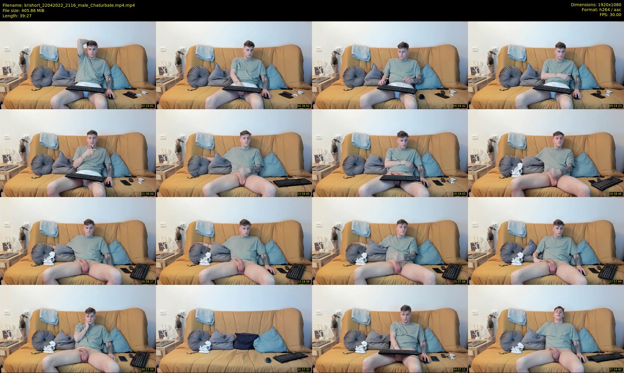 krishort — 40 minute Chaturbate male cam show recording, 1080p, Apr 22, 2022