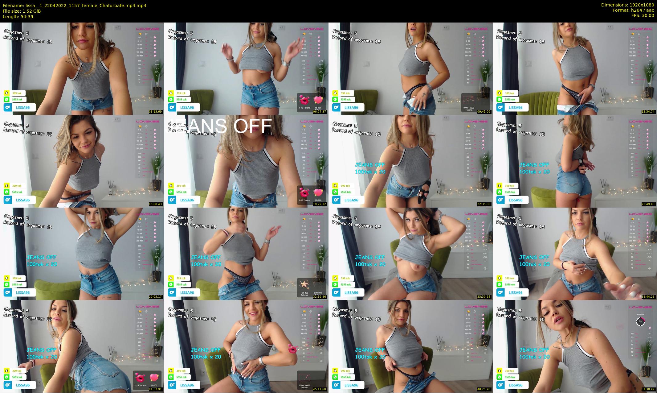 lissa__1 — 55 minute Chaturbate female cam show recording, 1080p, Apr 22, 2022