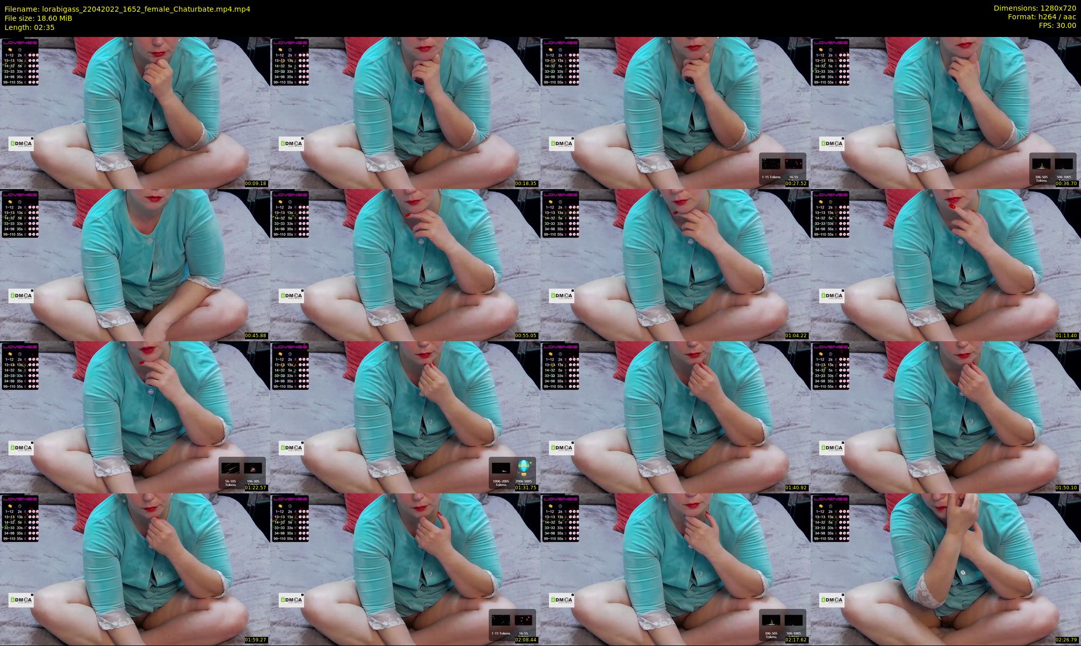lorabigass — 3 minute Chaturbate female cam show recording, 720p, Apr 22, 2022