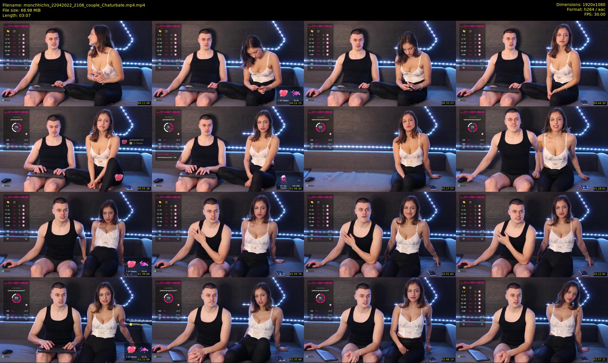 monchhichis — 4 minute Chaturbate couple cam show recording, 1080p, Apr 22, 2022