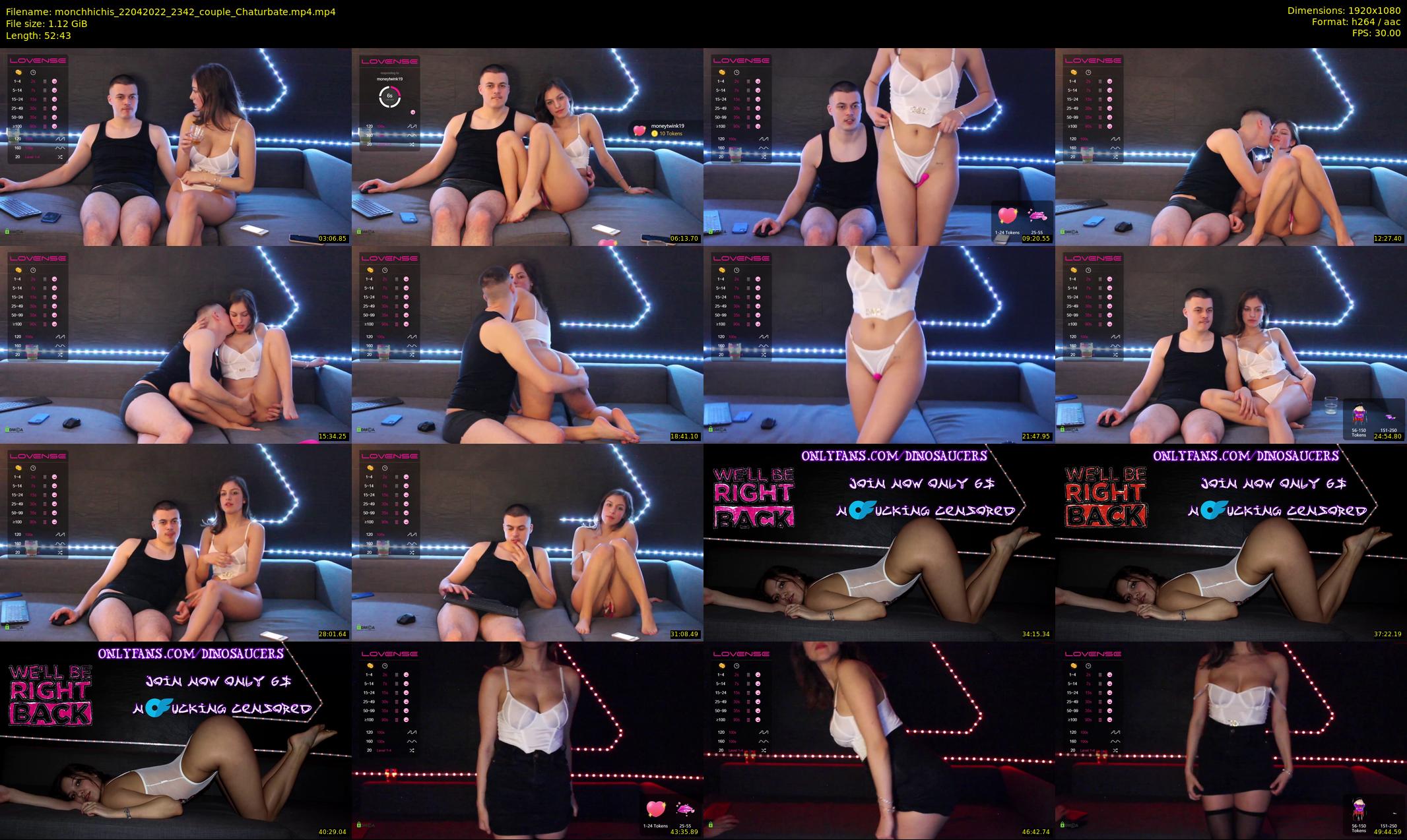 monchhichis — 53 minute Chaturbate couple cam show recording, 1080p, Apr 22, 2022
