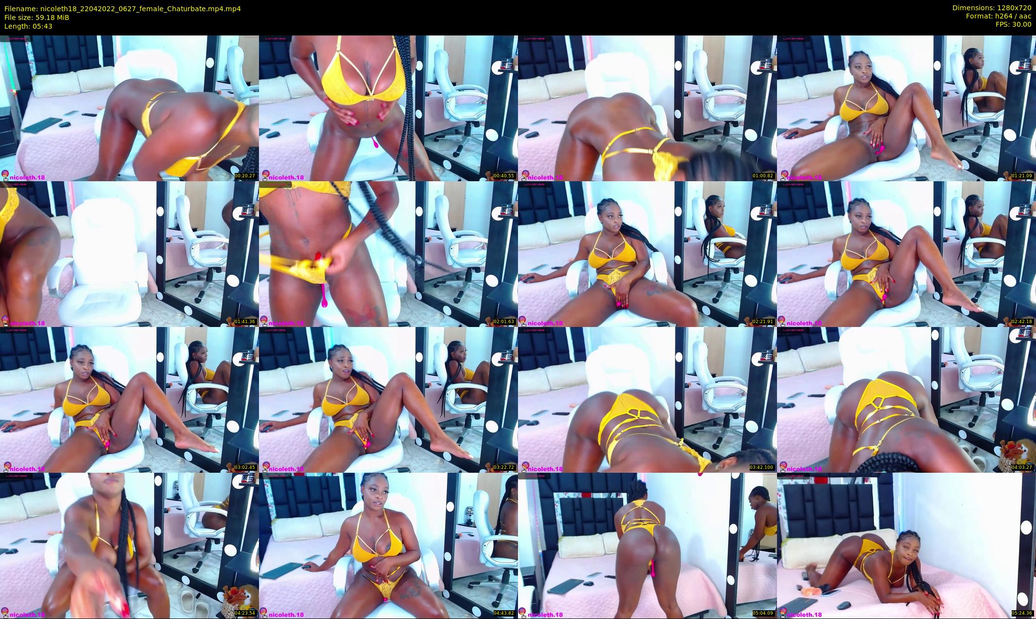 nicoleth18 — 6 minute Chaturbate female cam show recording, 720p, Apr 22, 2022