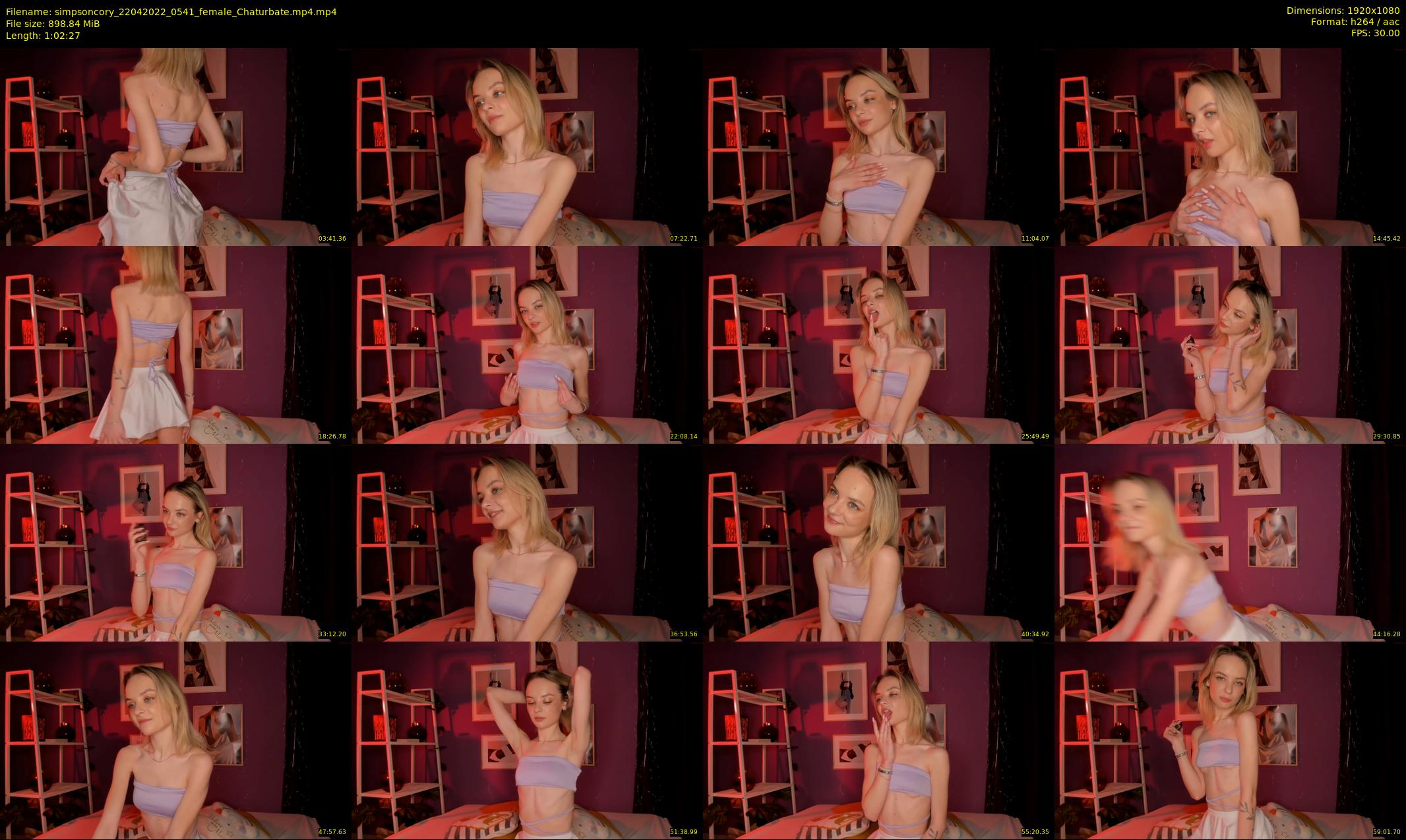 simpsoncory — 63 minute Chaturbate female cam show recording, 1080p, Apr 22, 2022