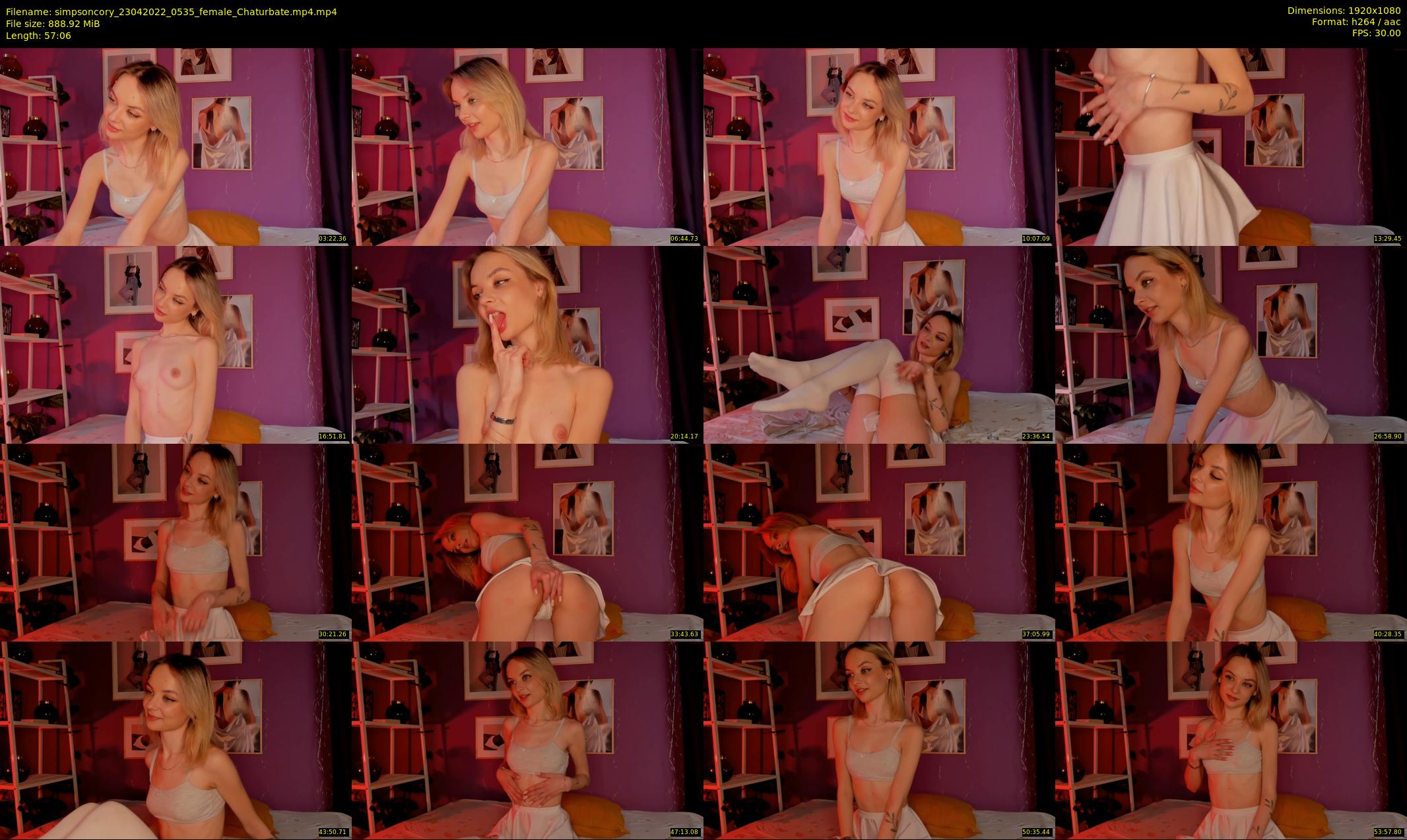 simpsoncory — 58 minute Chaturbate female cam show recording, 1080p, Apr 23, 2022
