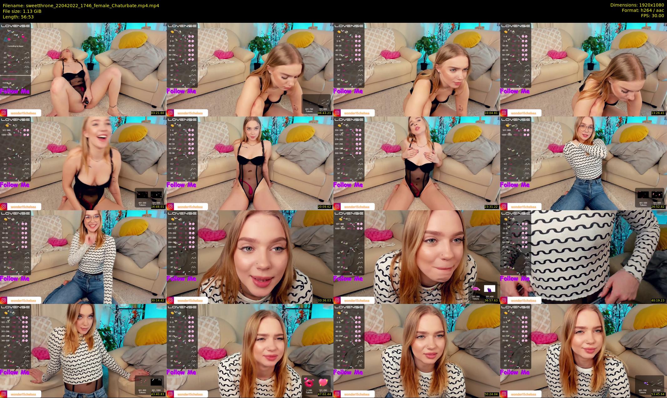 sweetthrone — 57 minute Chaturbate couple cam show recording, 1080p, Apr 22, 2022