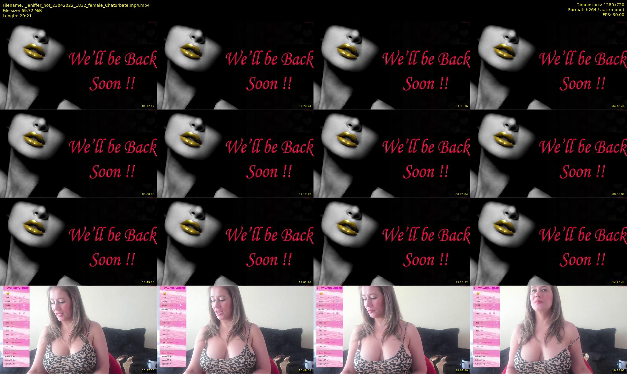_jeniffer_hot — 21 minute Chaturbate female cam show recording, 720p, Apr 23, 2022