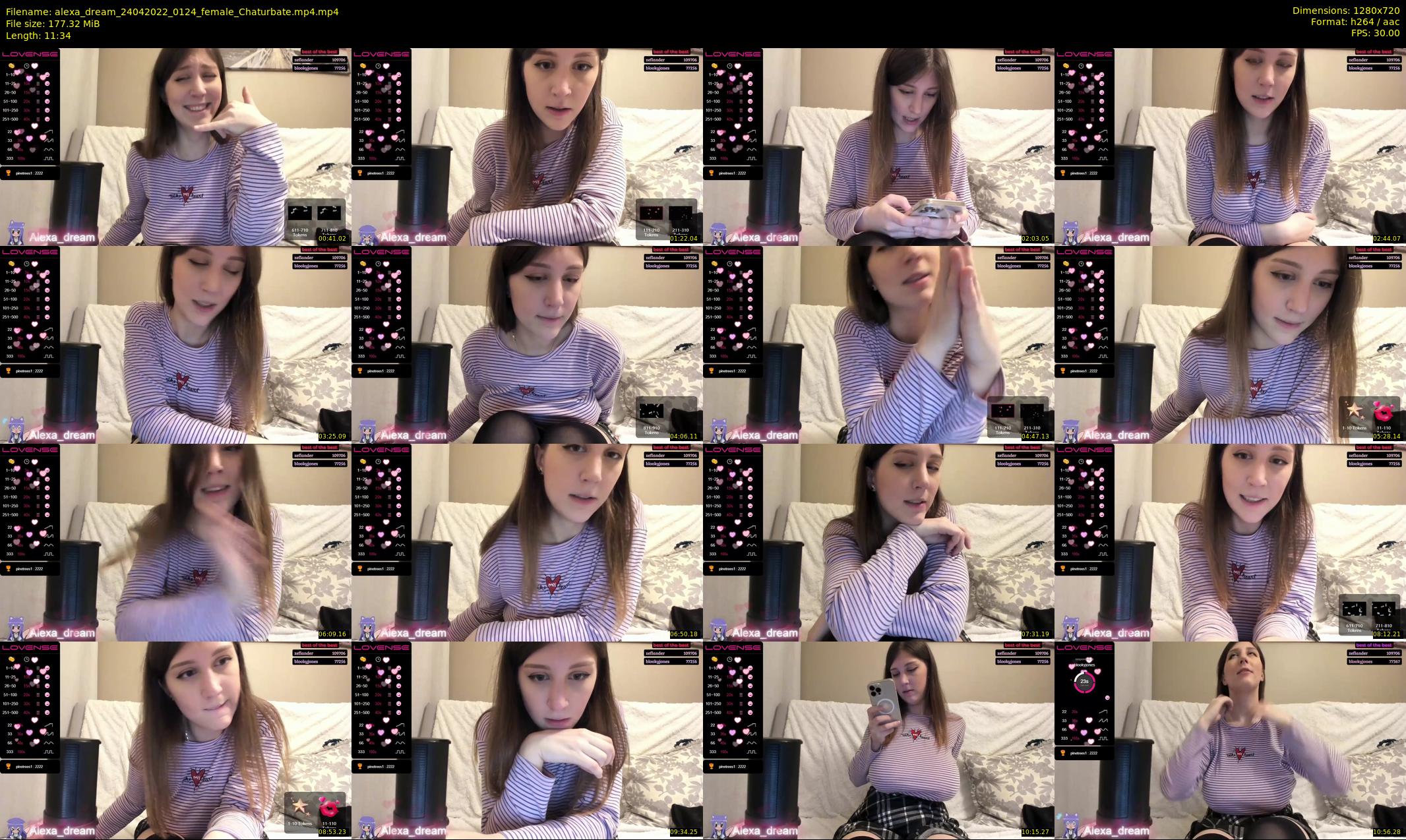 alexa_dream — 12 minute Chaturbate female cam show recording, 720p, Apr 24, 2022