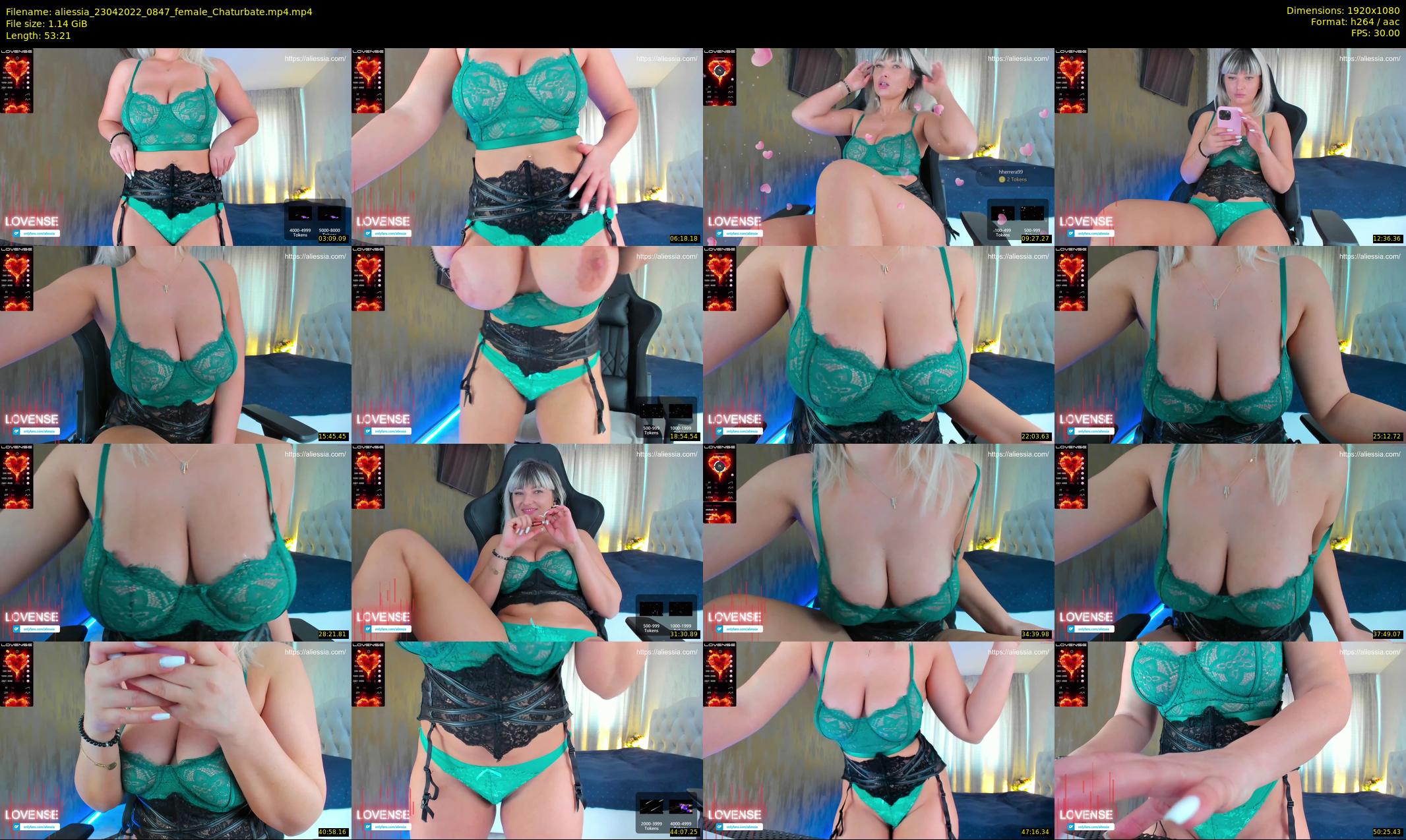 aliessia — 54 minute Chaturbate female cam show recording, 1080p, Apr 23, 2022