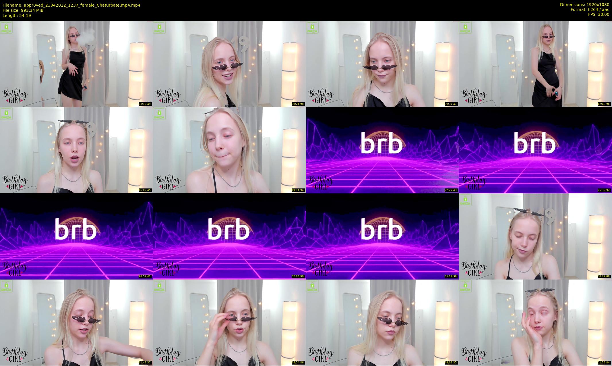 appr0ved — 55 minute Chaturbate female cam show recording, 1080p, Apr 23, 2022