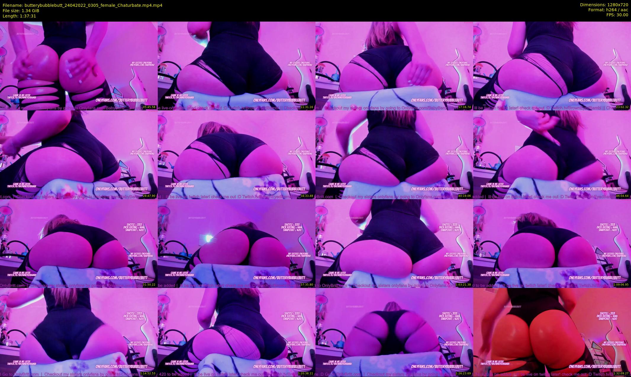 butterybubblebutt — 98 minute Chaturbate couple cam show recording, 720p, Apr 24, 2022