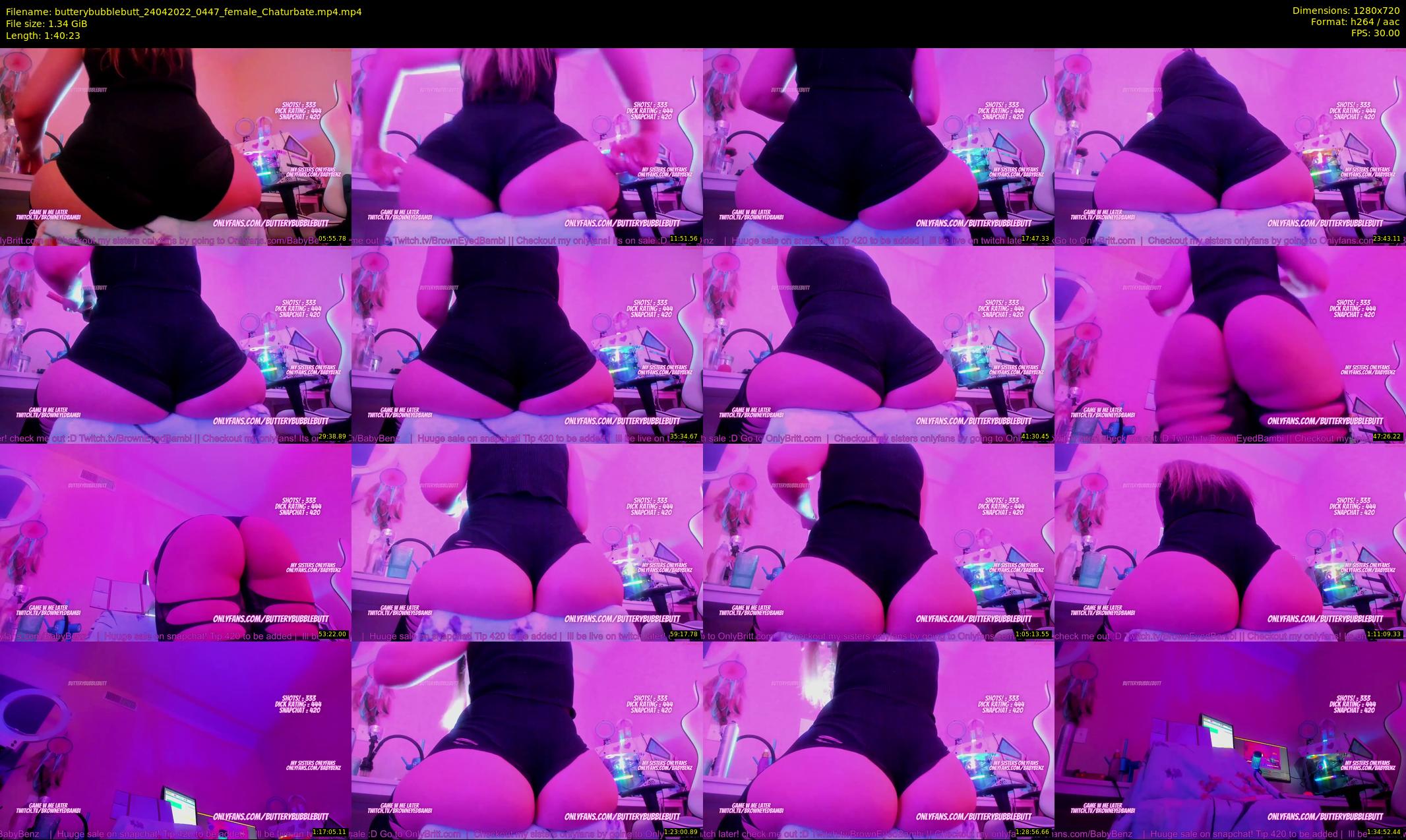 butterybubblebutt — 101 minute Chaturbate couple cam show recording, 720p, Apr 24, 2022