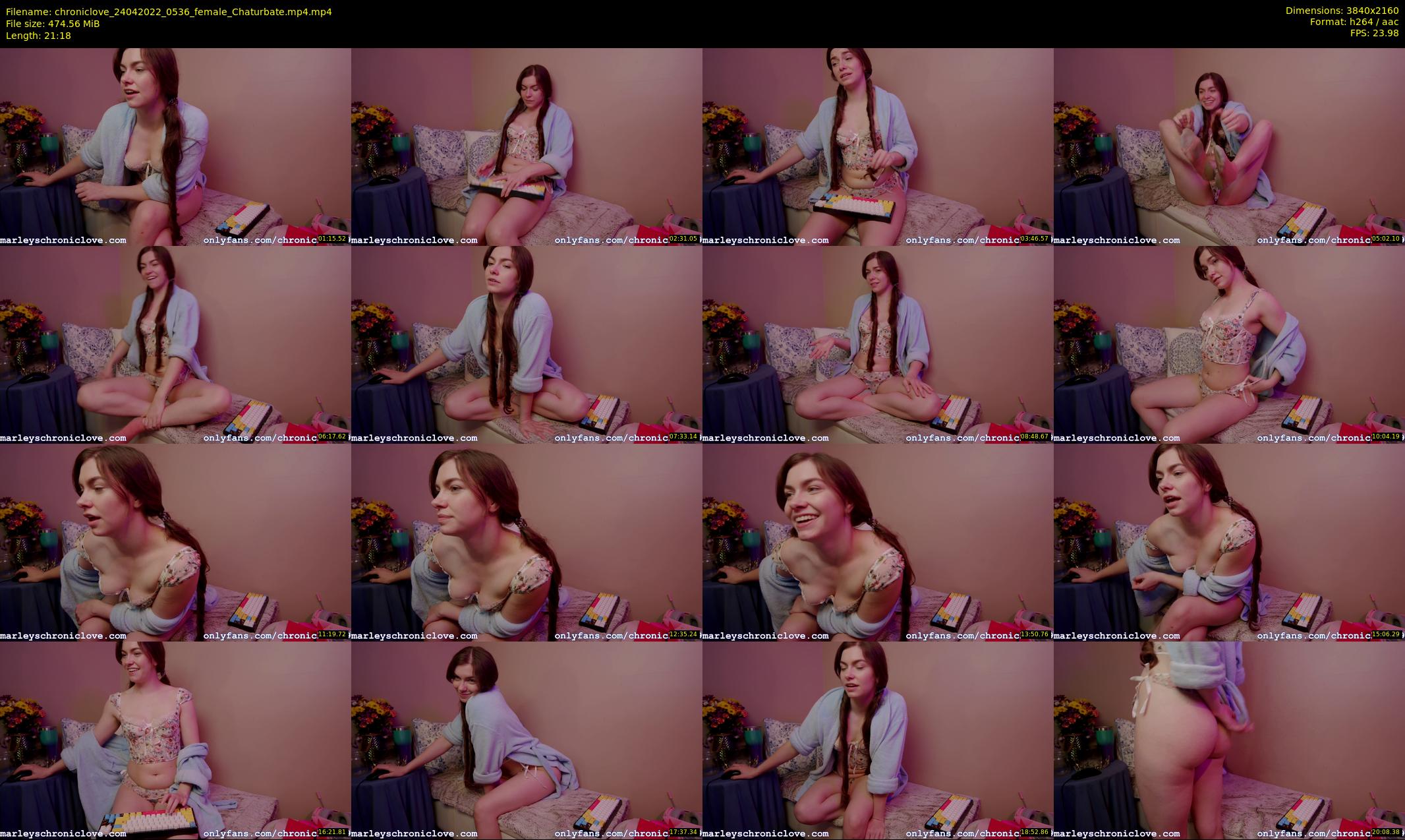 chroniclove — 22 minute Chaturbate female cam show recording, 4K, Apr 24, 2022