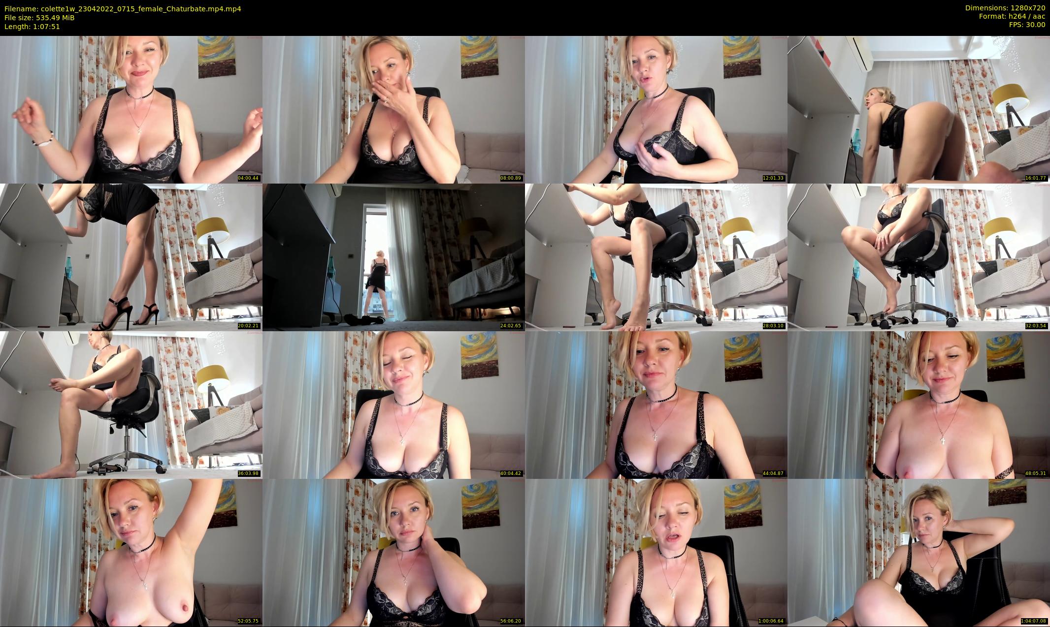 colette1w — 68 minute Chaturbate female cam show recording, 720p, Apr 23, 2022