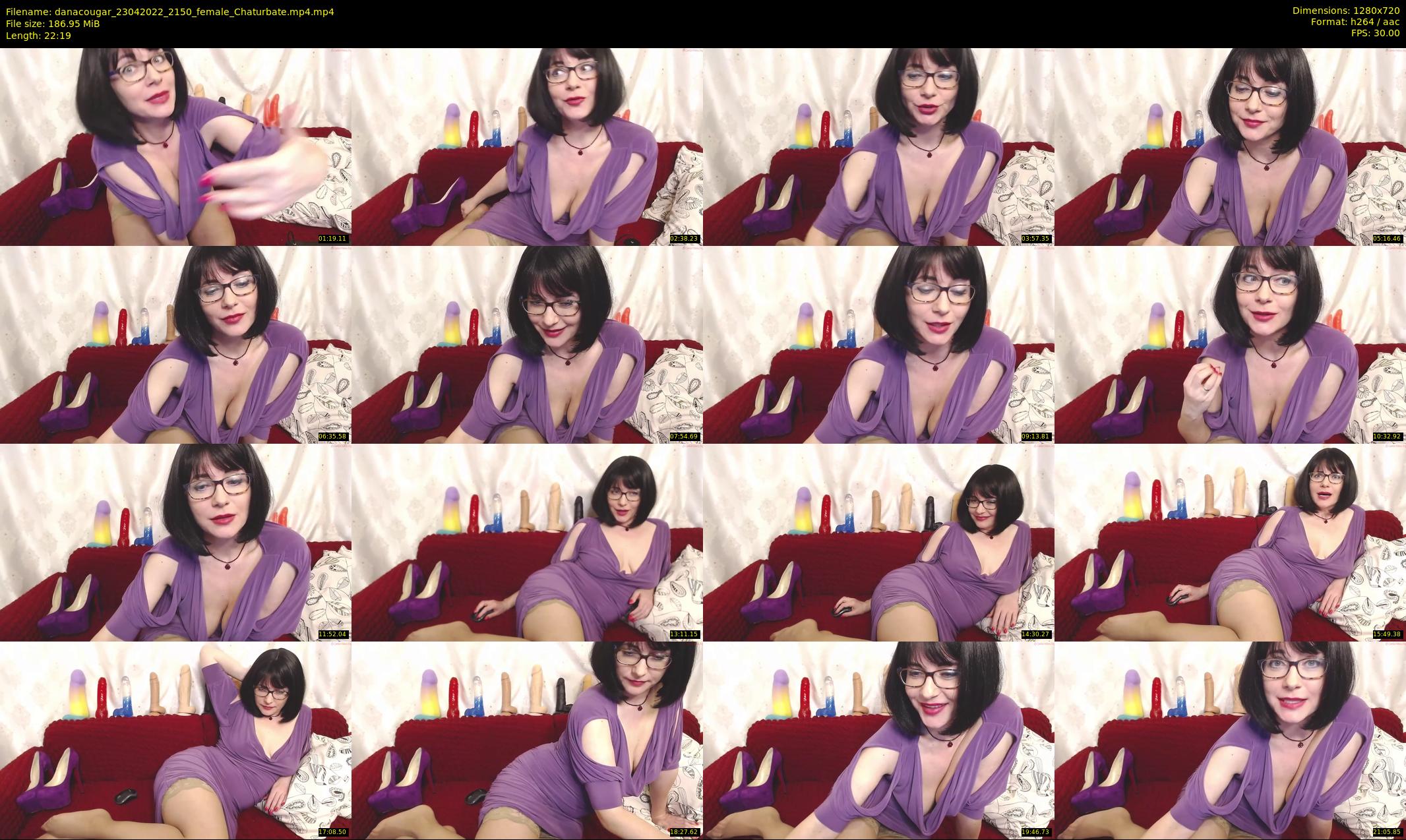 danacougar — 23 minute Chaturbate female cam show recording, 720p, Apr 23, 2022