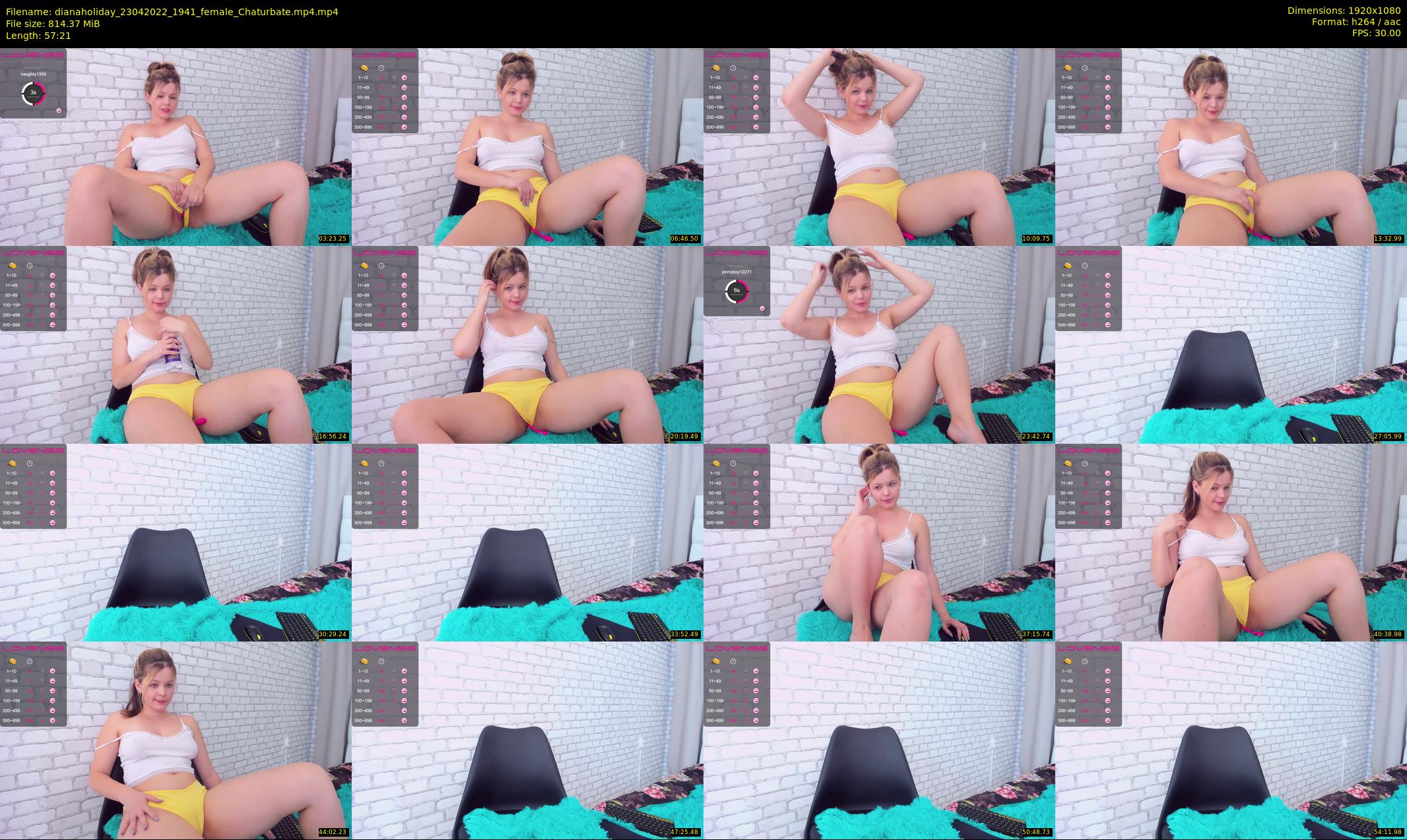 dianaholiday — 58 minute Chaturbate female cam show recording, 1080p, Apr 23, 2022