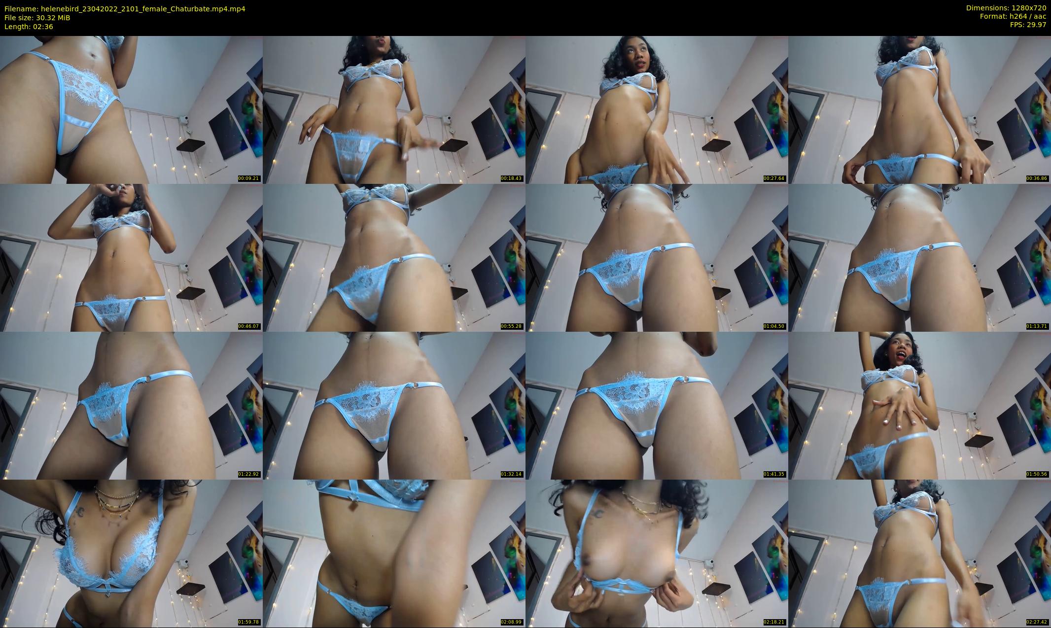helenebird — 3 minute Chaturbate female cam show recording, 720p, Apr 23, 2022