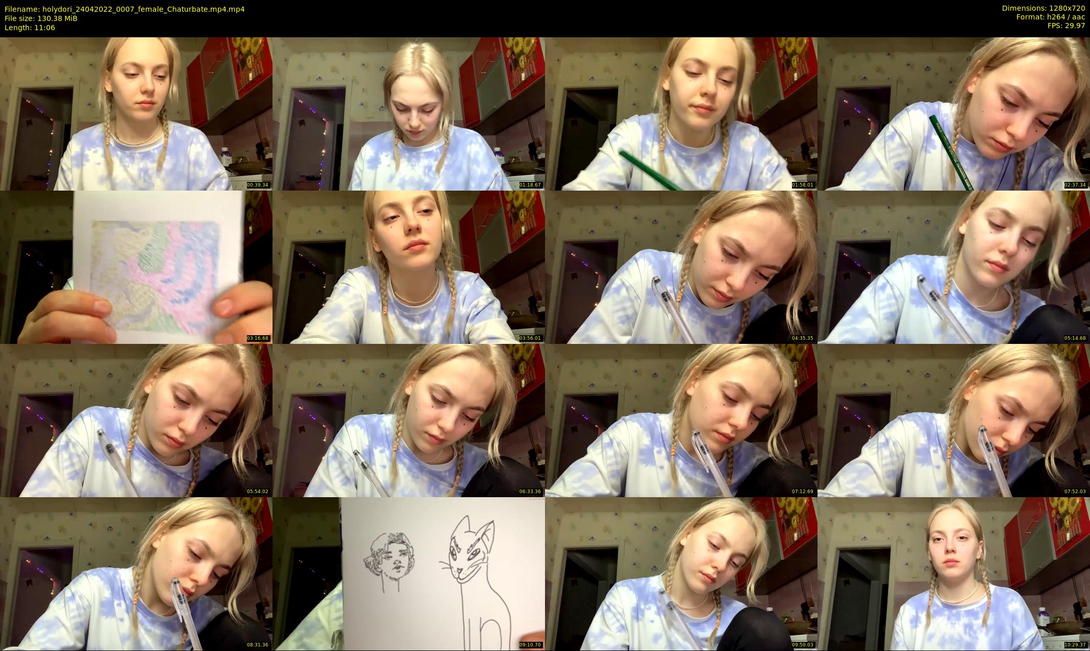 holydori — 12 minute Chaturbate female cam show recording, 720p, Apr 24, 2022