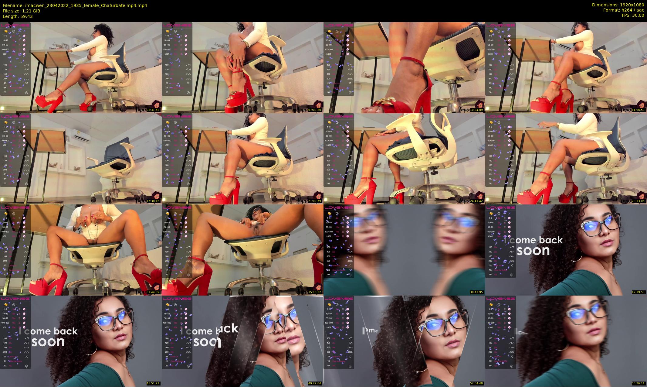 imacwen — 60 minute Chaturbate female cam show recording, 1080p, Apr 23, 2022