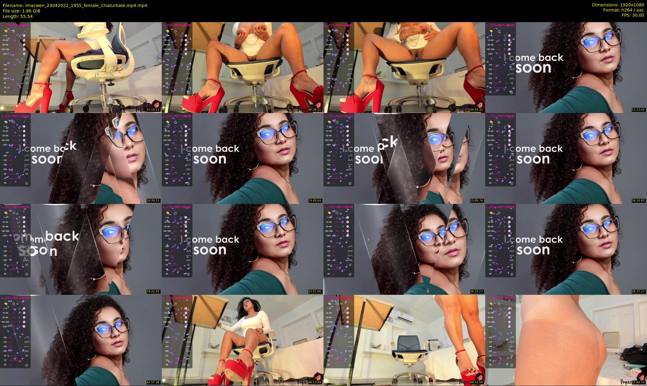 imacwen — 56 minute Chaturbate female cam show recording, 1080p, Apr 23, 2022