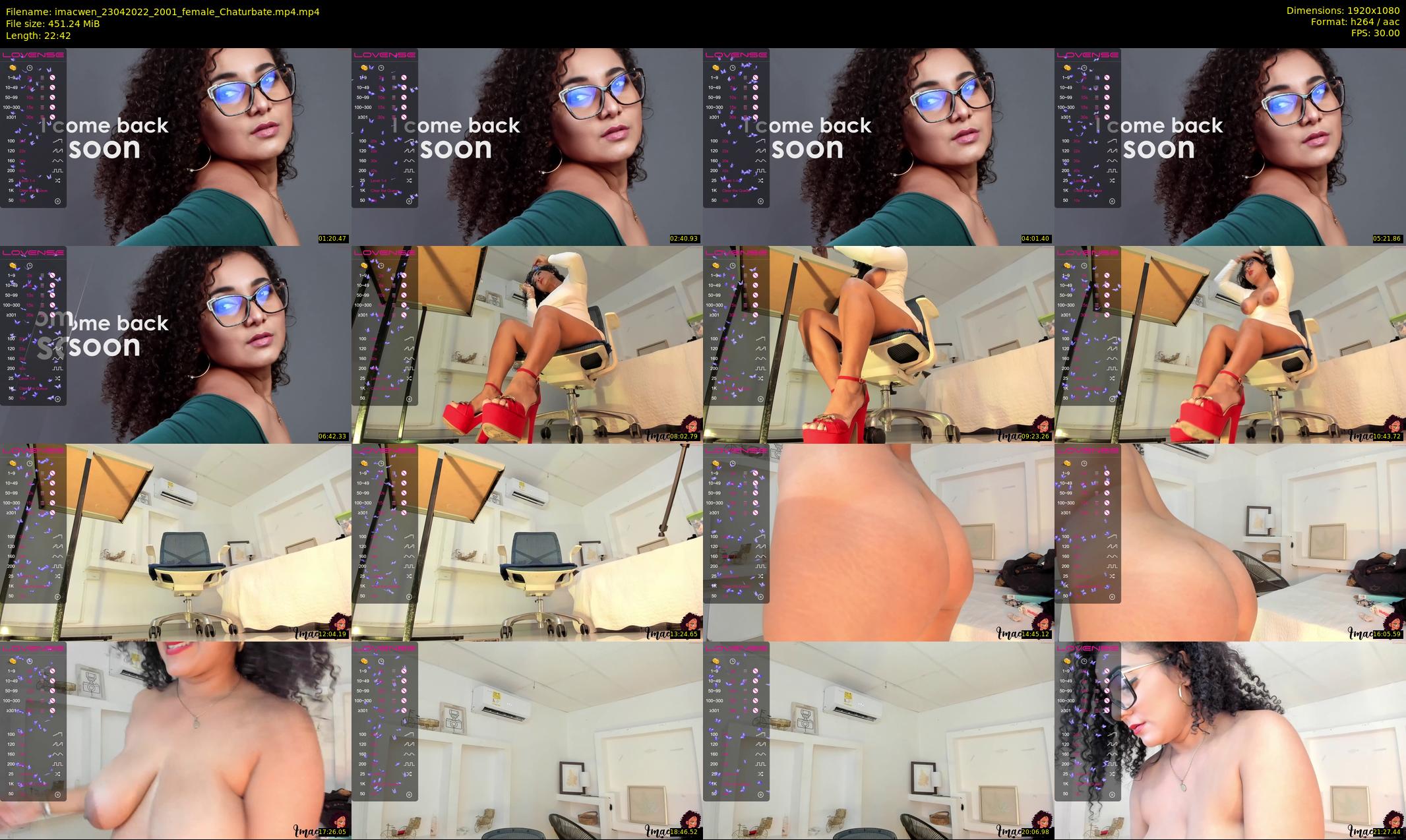 imacwen — 23 minute Chaturbate female cam show recording, 1080p, Apr 23, 2022