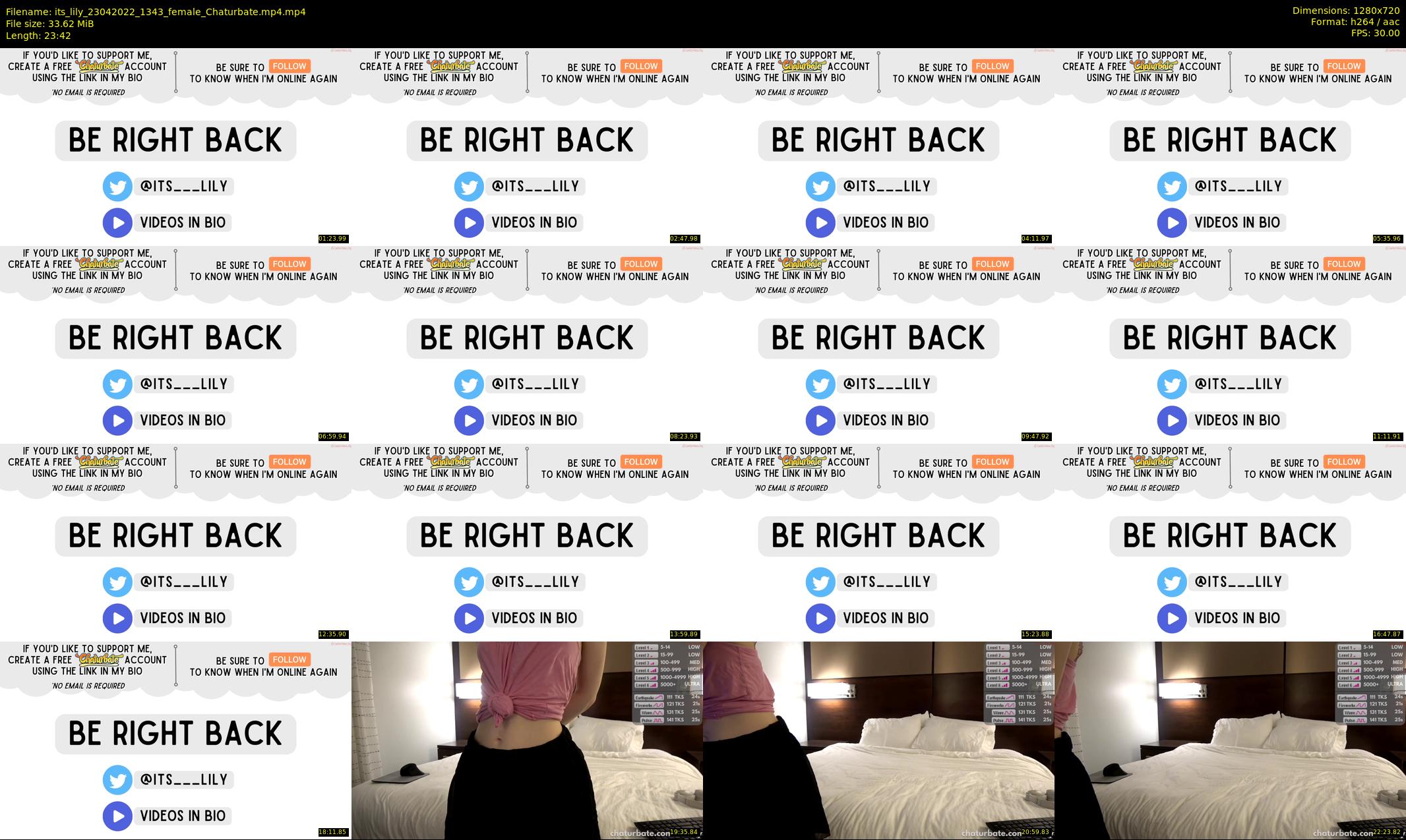 its_lily — 24 minute Chaturbate female cam show recording, 720p, Apr 23, 2022