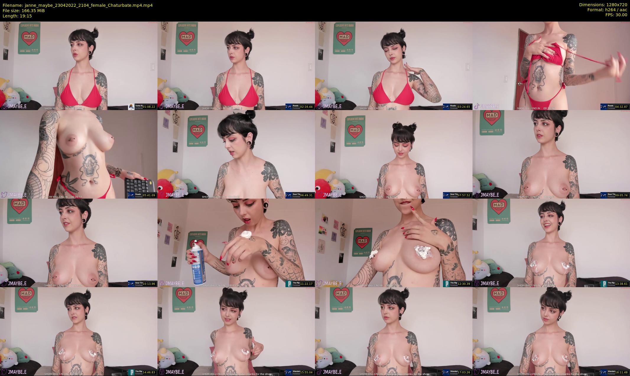janne_maybe — 20 minute Chaturbate female cam show recording, 720p, Apr 23, 2022