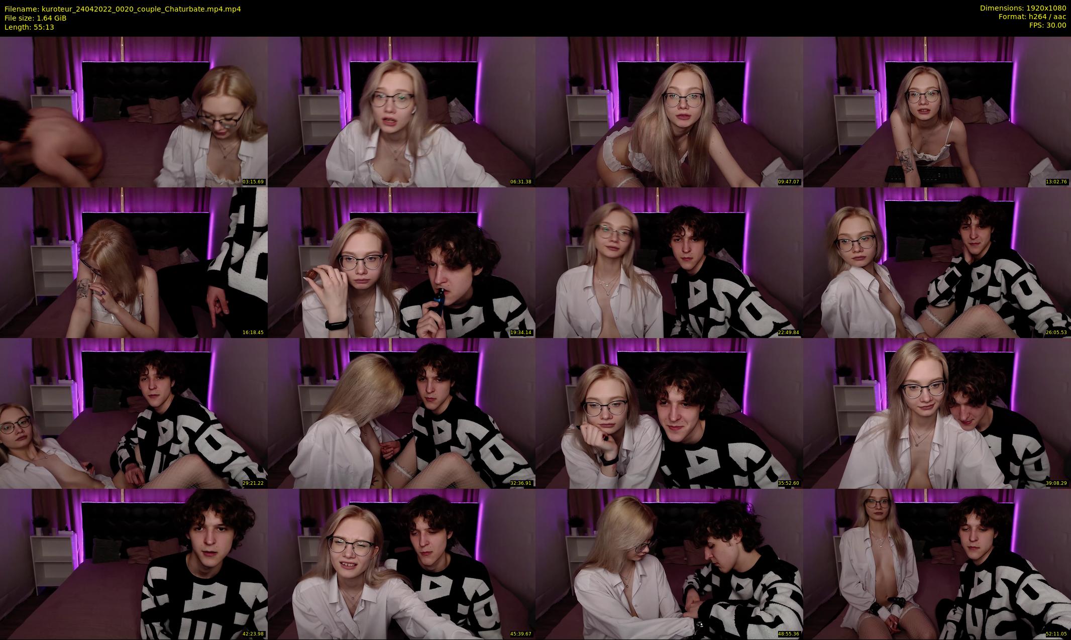 kuroteur — 56 minute Chaturbate couple cam show recording, 1080p, Apr 24, 2022