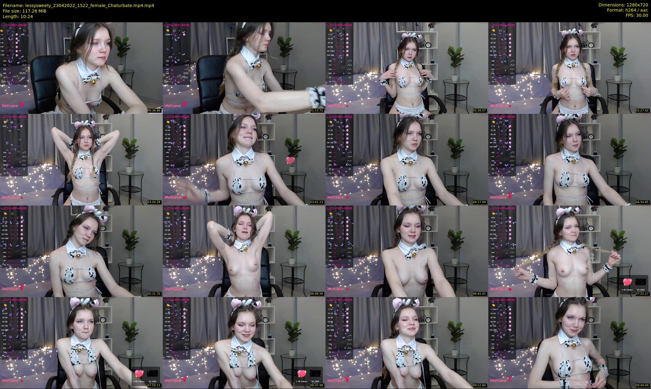 lessysweety — 11 minute Chaturbate female cam show recording, 720p, Apr 23, 2022