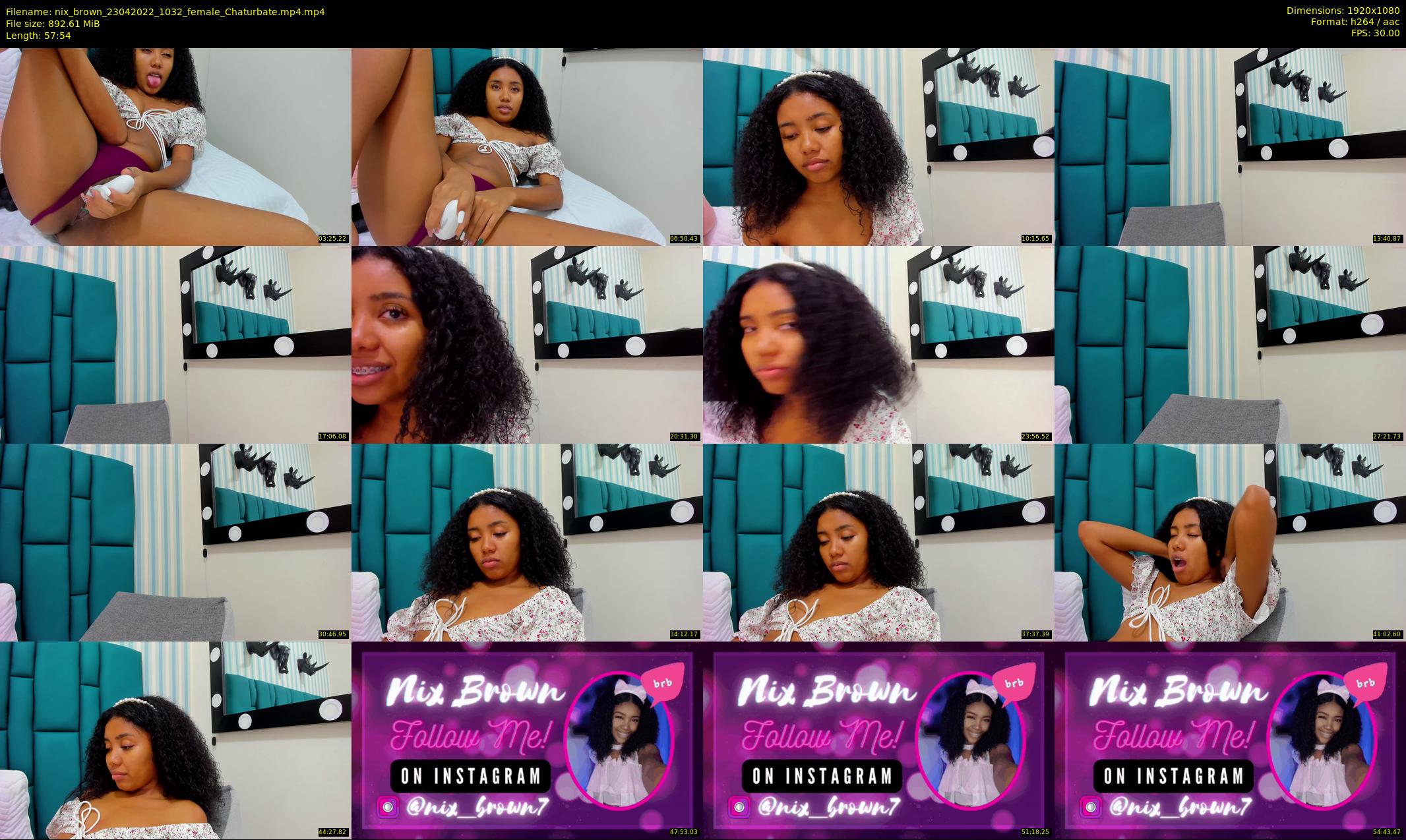 nix_brown — 58 minute Chaturbate female cam show recording, 1080p, Apr 23, 2022