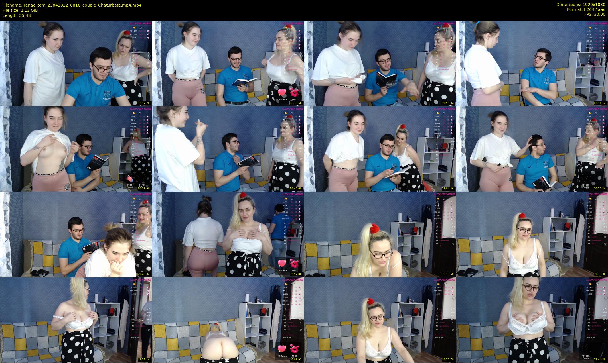 renae_tom — 56 minute Chaturbate couple cam show recording, 1080p, Apr 23, 2022