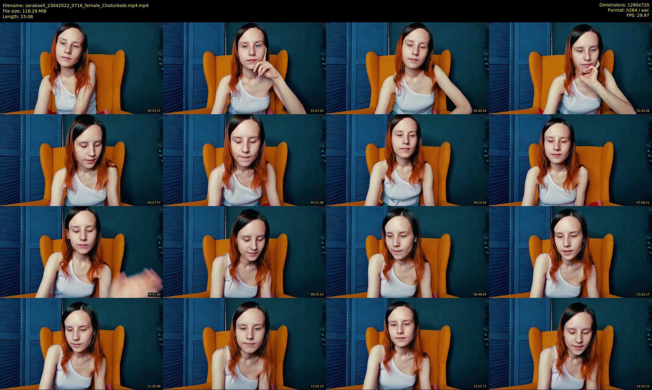 sarakaell — 16 minute Chaturbate female cam show recording, 720p, Apr 23, 2022