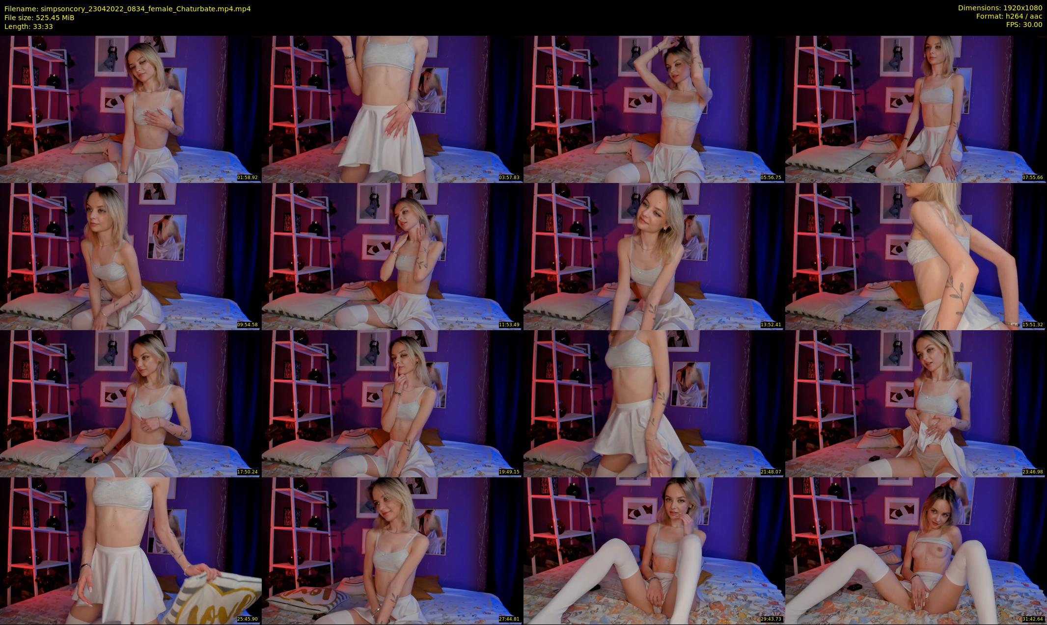 simpsoncory — 34 minute Chaturbate female cam show recording, 1080p, Apr 23, 2022
