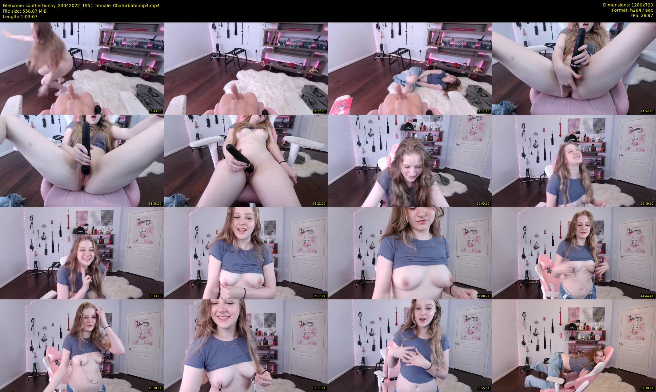 southerbunny — 64 minute Chaturbate female cam show recording, 720p, Apr 23, 2022