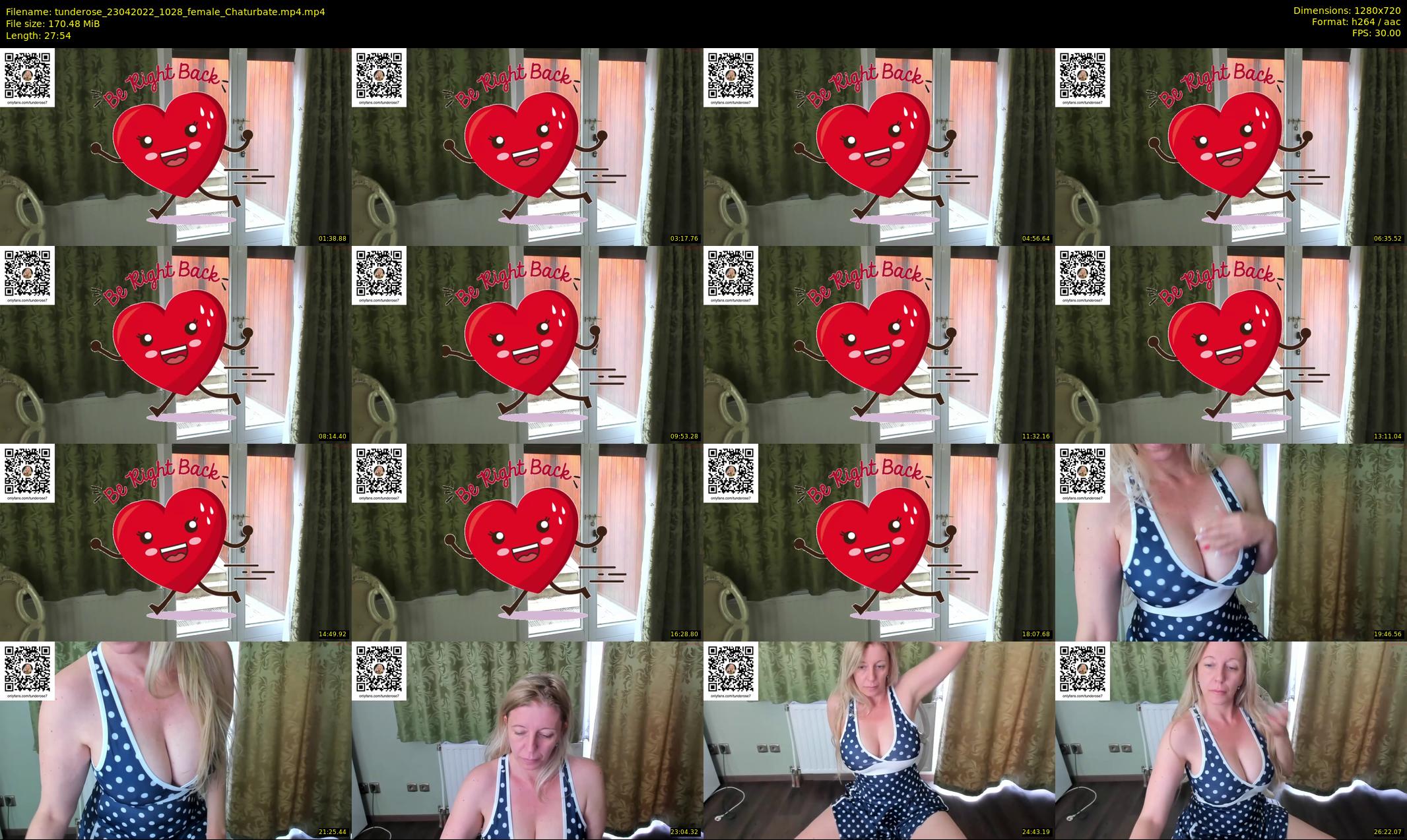 tunderose — 28 minute Chaturbate female cam show recording, 720p, Apr 23, 2022