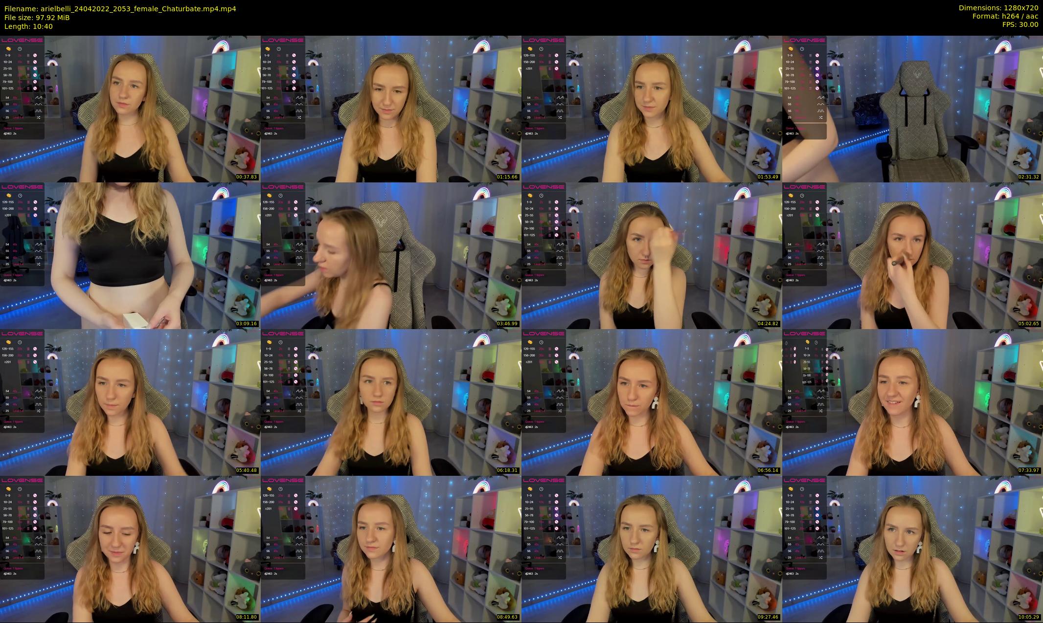 arielbelli — 11 minute Chaturbate female cam show recording, 720p, Apr 24, 2022