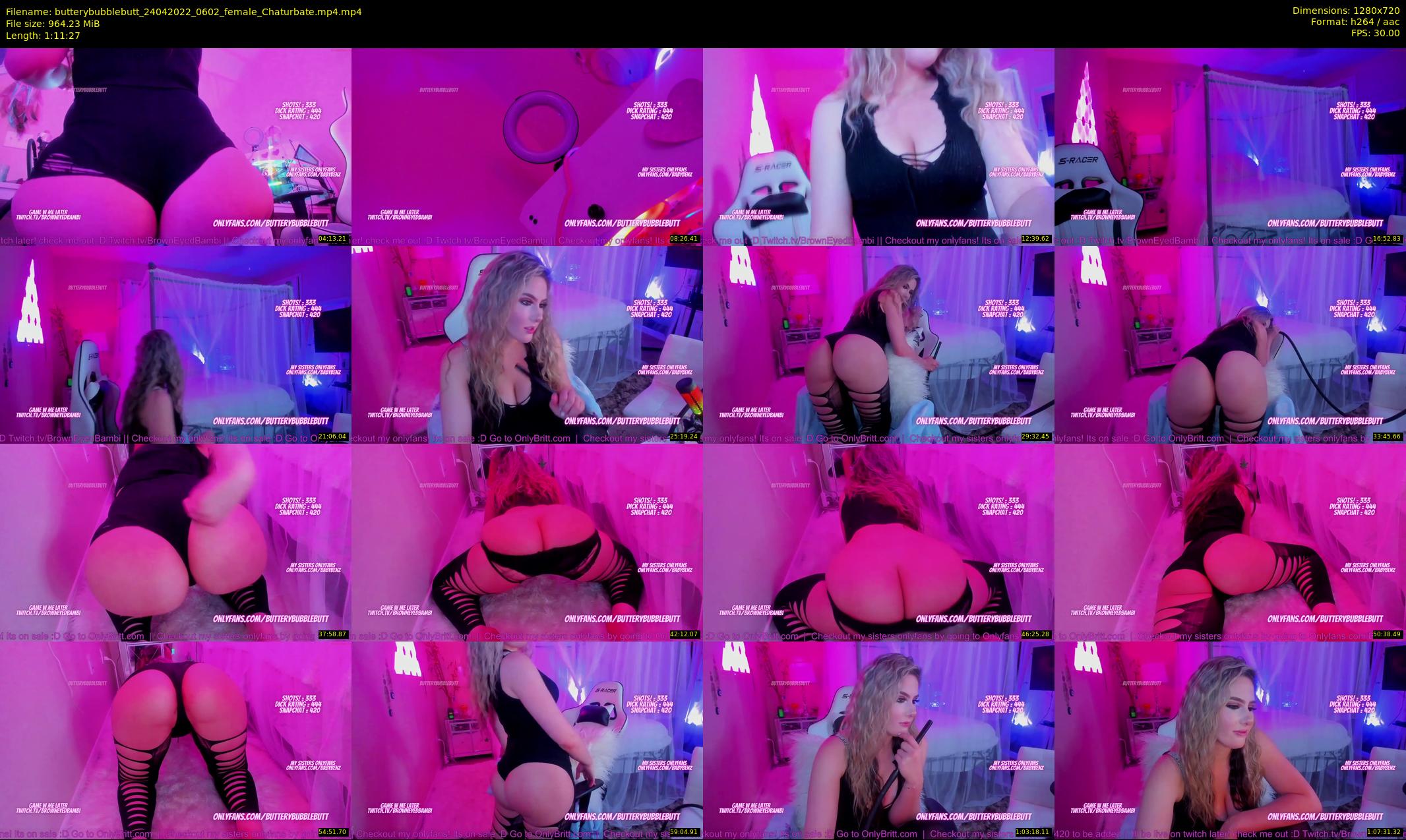 butterybubblebutt — 72 minute Chaturbate couple cam show recording, 720p, Apr 24, 2022