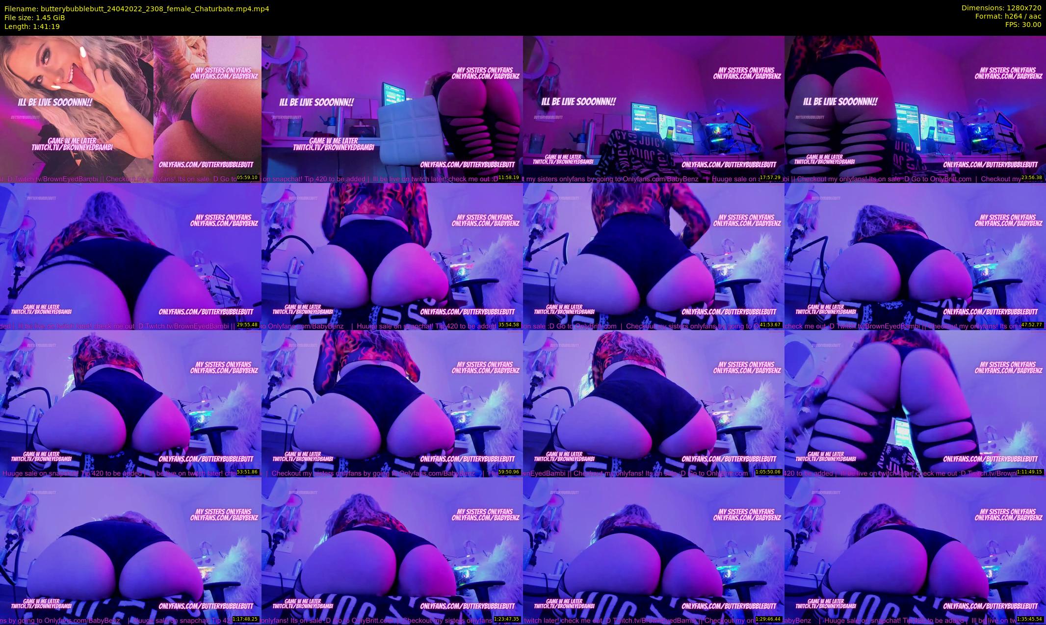 butterybubblebutt — 102 minute Chaturbate couple cam show recording, 720p, Apr 24, 2022