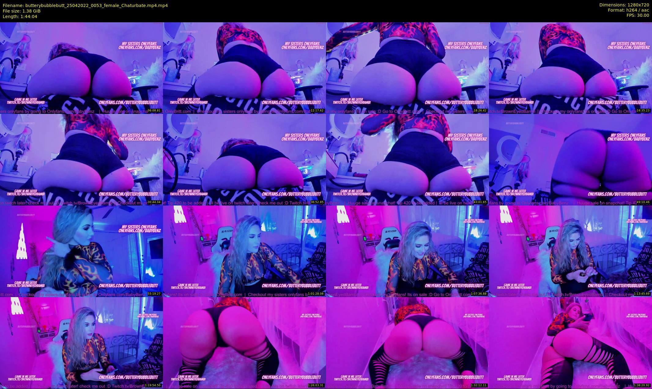 butterybubblebutt — 105 minute Chaturbate couple cam show recording, 720p, Apr 25, 2022