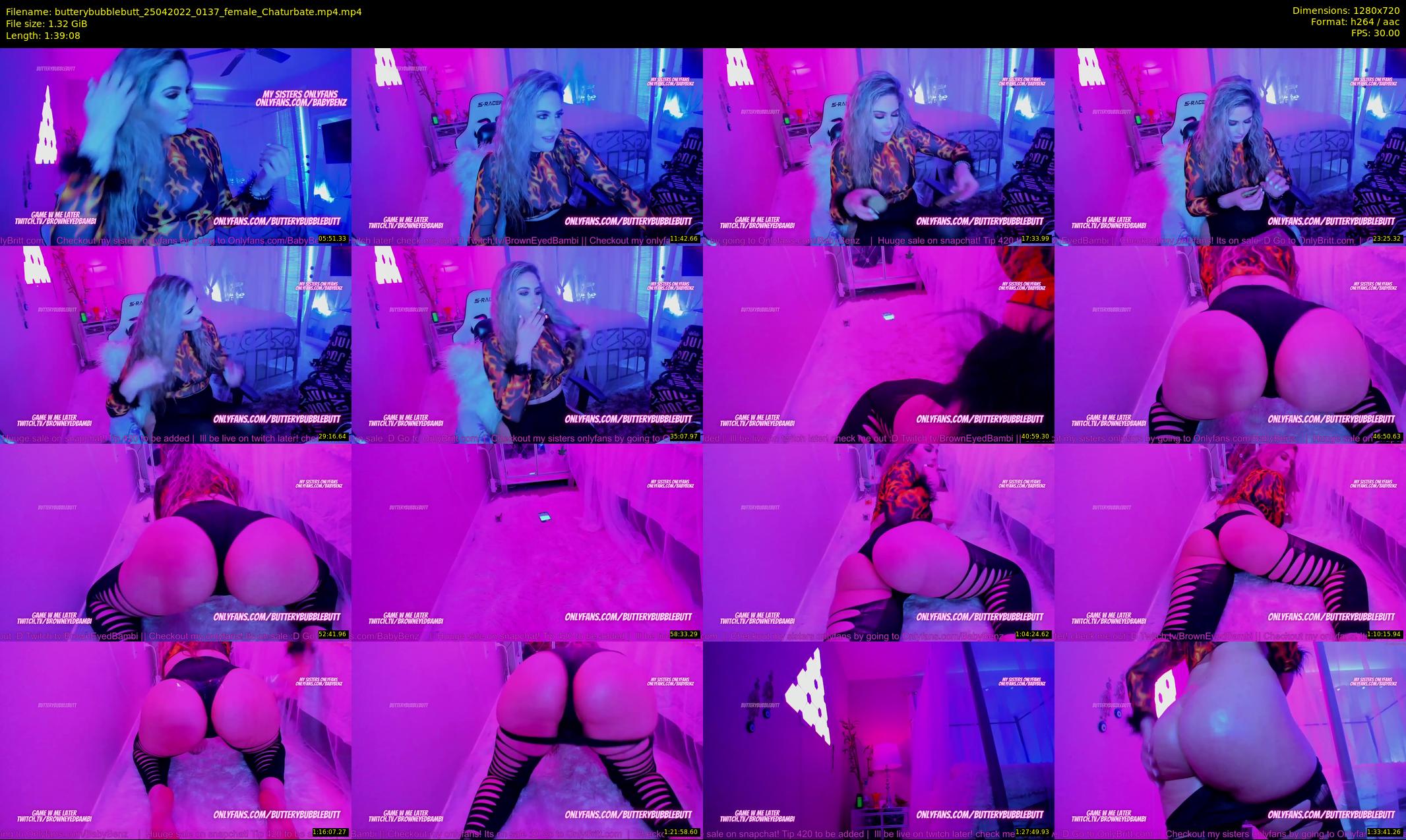 butterybubblebutt — 100 minute Chaturbate couple cam show recording, 720p, Apr 25, 2022