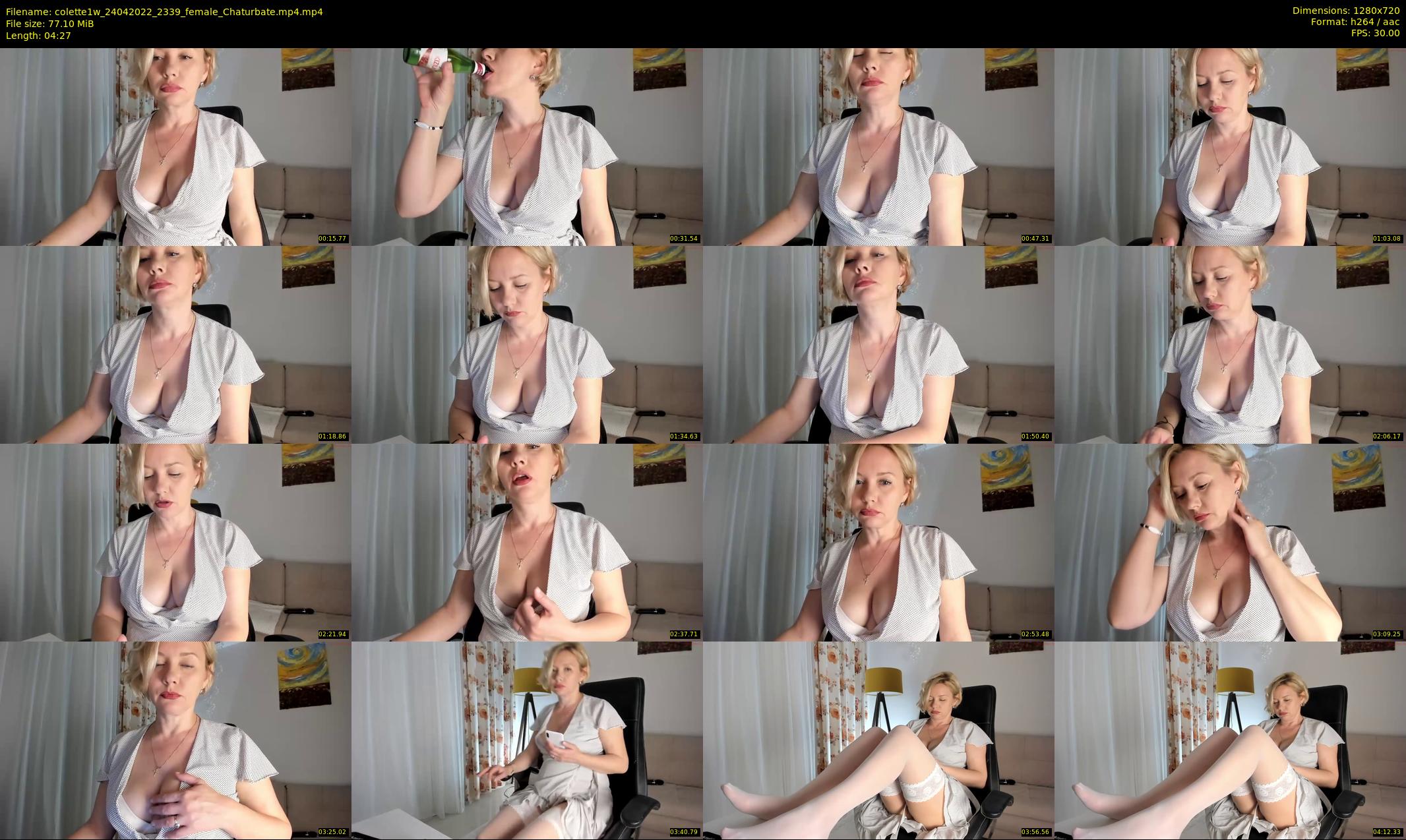 colette1w — 5 minute Chaturbate female cam show recording, 720p, Apr 24, 2022