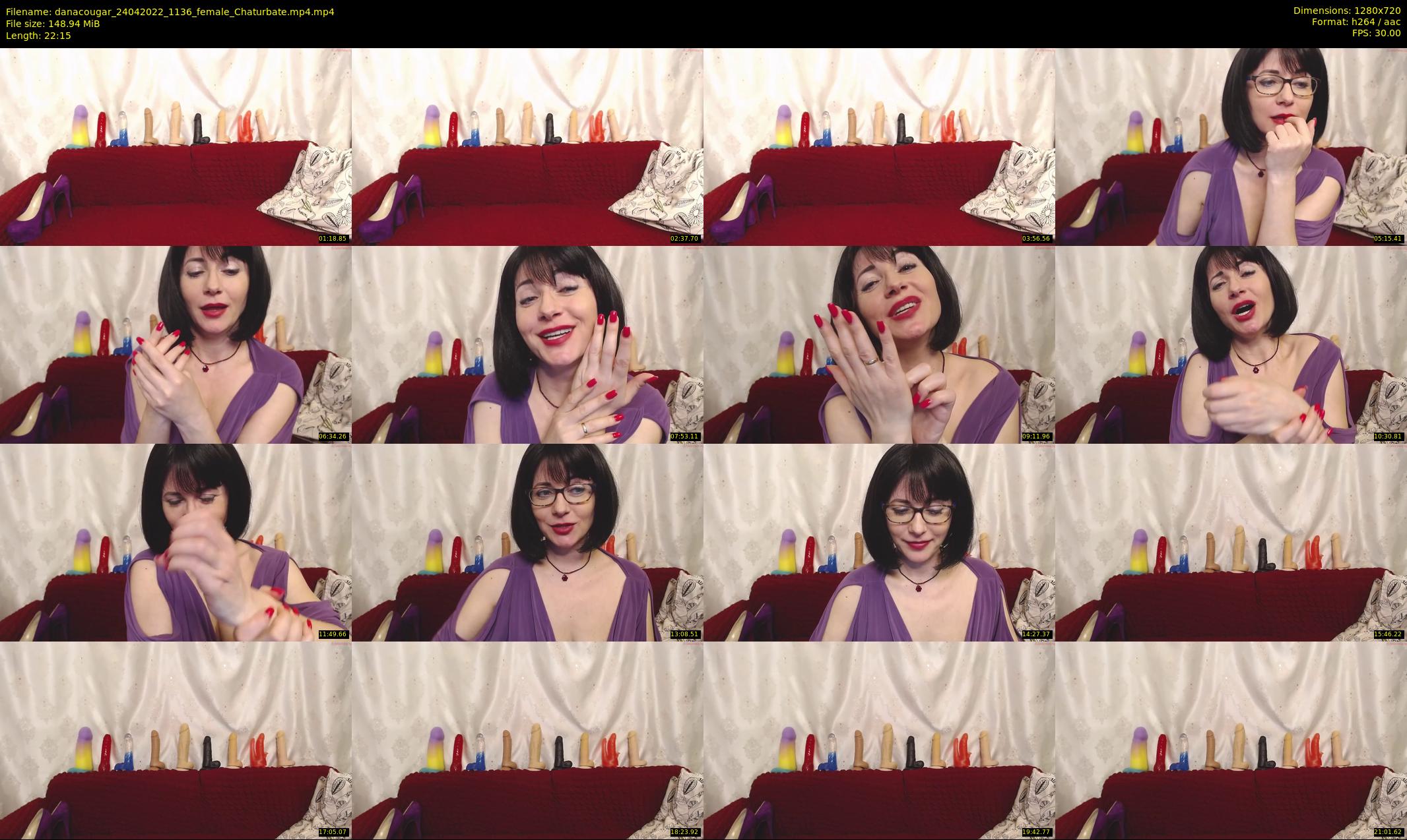 danacougar — 23 minute Chaturbate female cam show recording, 720p, Apr 24, 2022