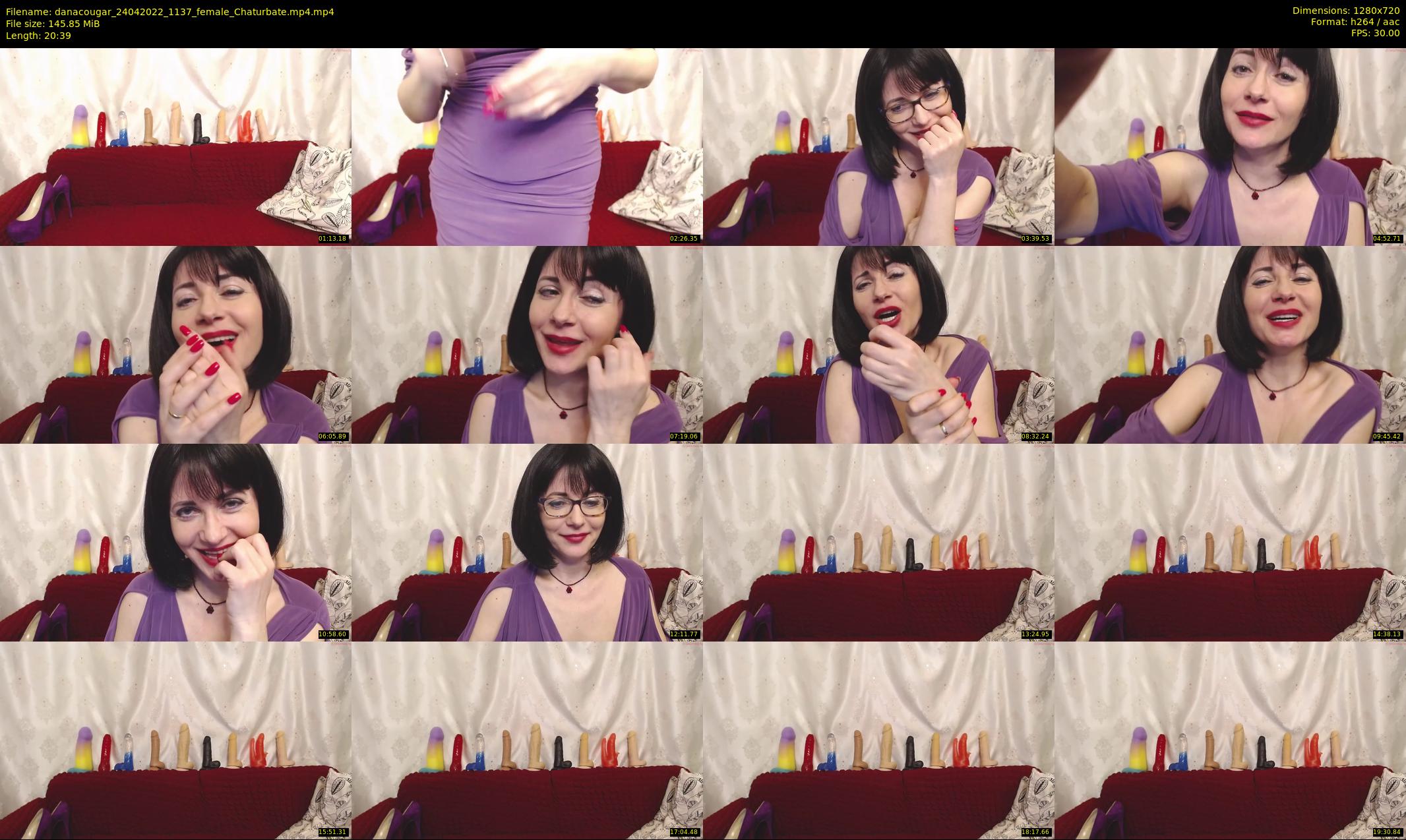 danacougar — 21 minute Chaturbate female cam show recording, 720p, Apr 24, 2022