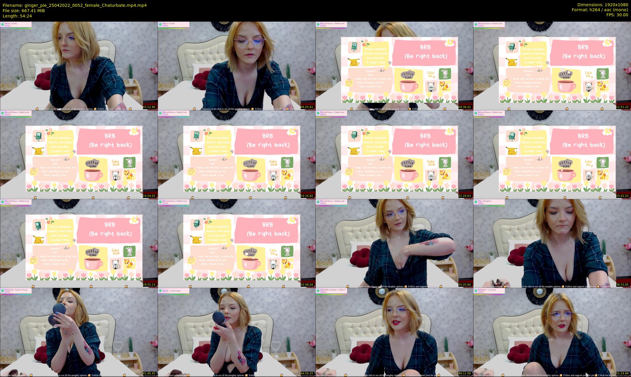 ginger_pie — 55 minute Chaturbate female cam show recording, 1080p, Apr 25, 2022