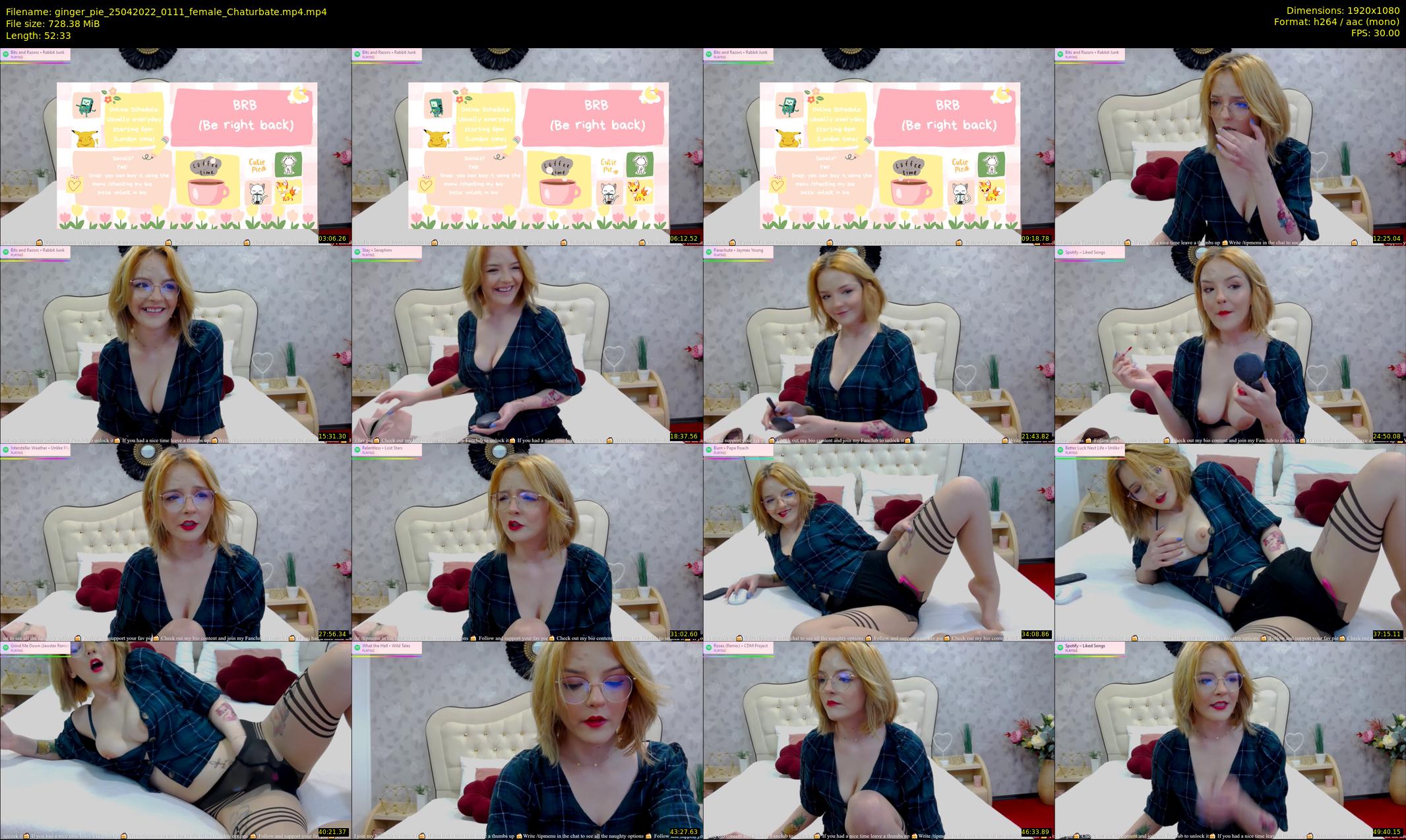 ginger_pie — 53 minute Chaturbate female cam show recording, 1080p, Apr 25, 2022