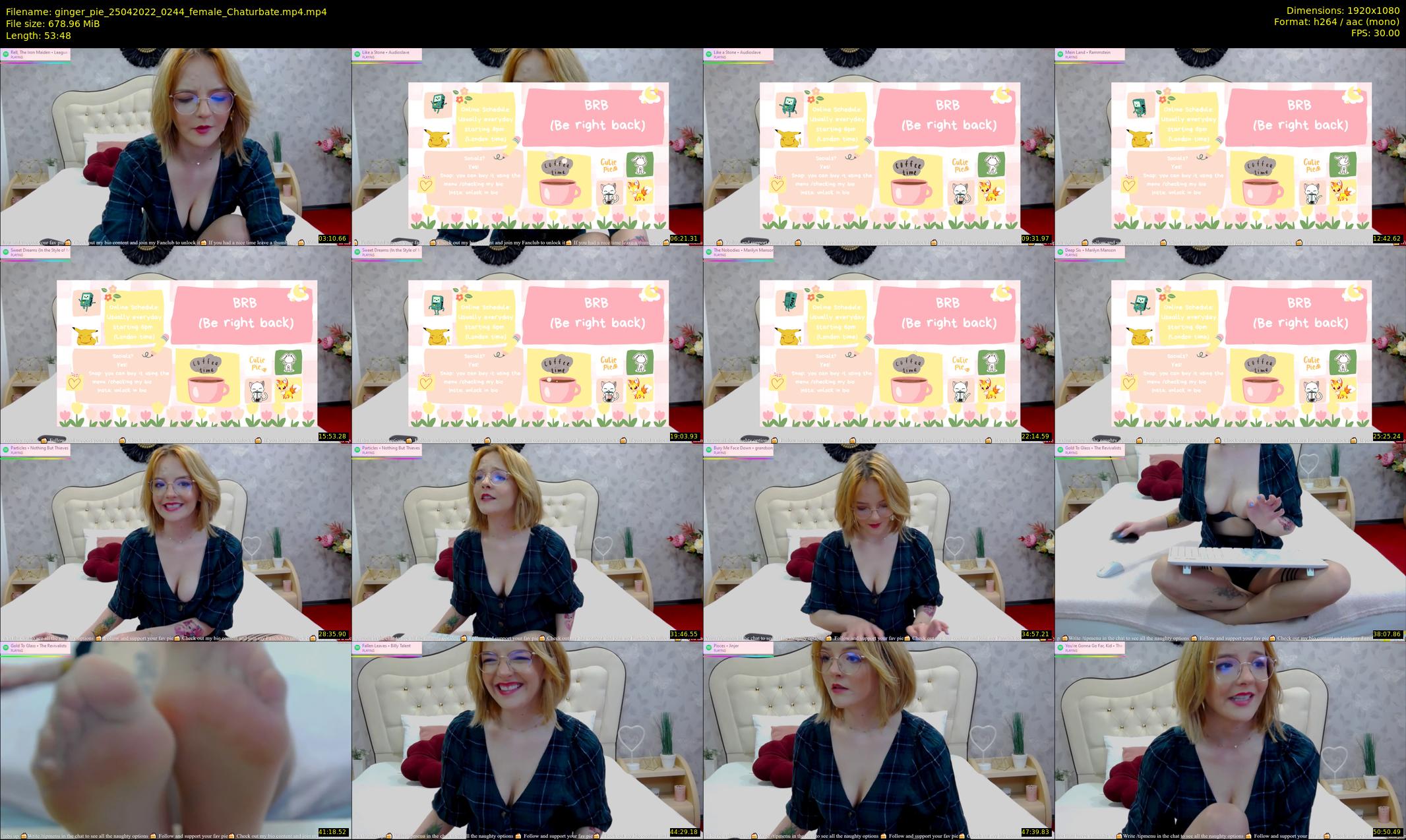 ginger_pie — 54 minute Chaturbate female cam show recording, 1080p, Apr 25, 2022