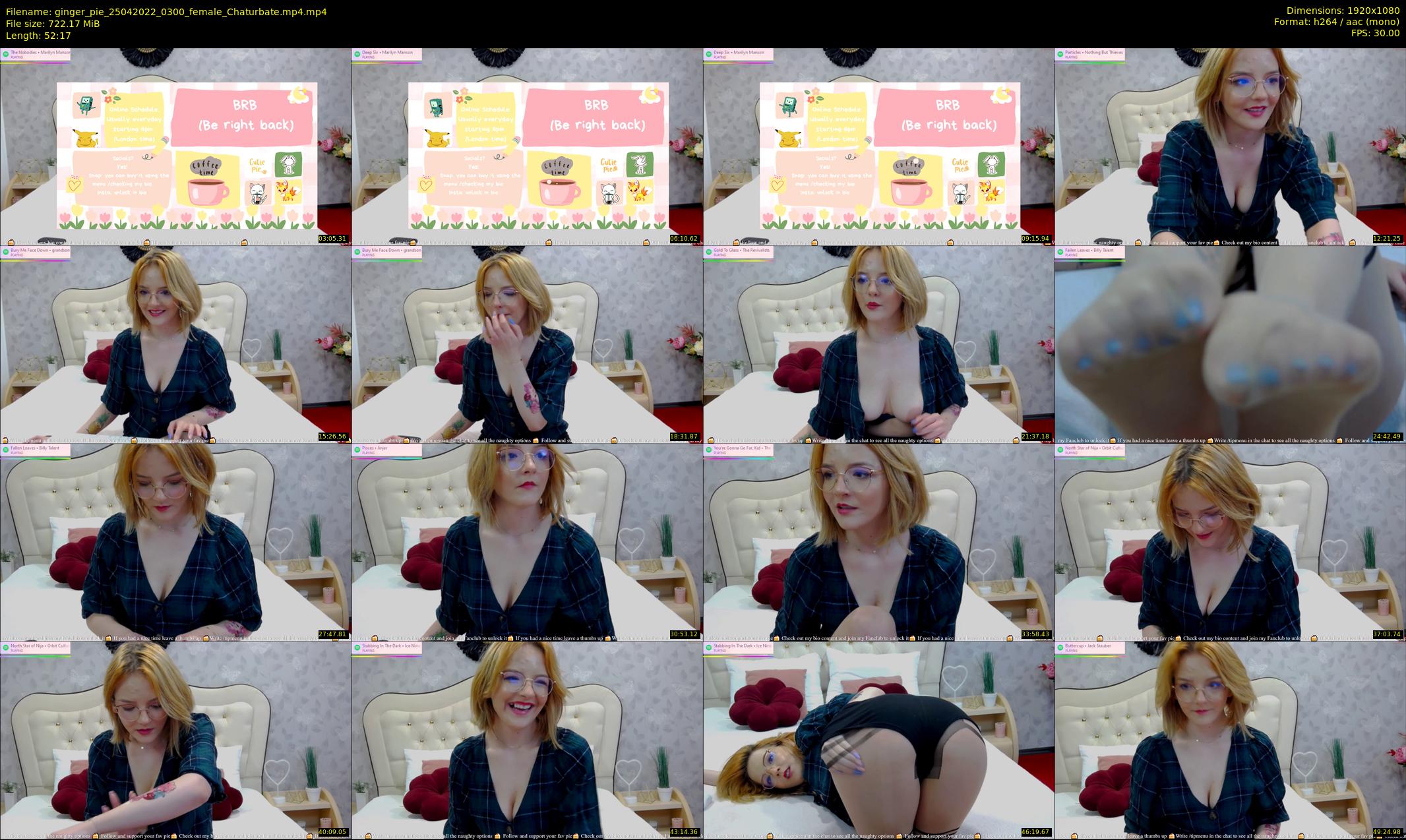 ginger_pie — 53 minute Chaturbate female cam show recording, 1080p, Apr 25, 2022