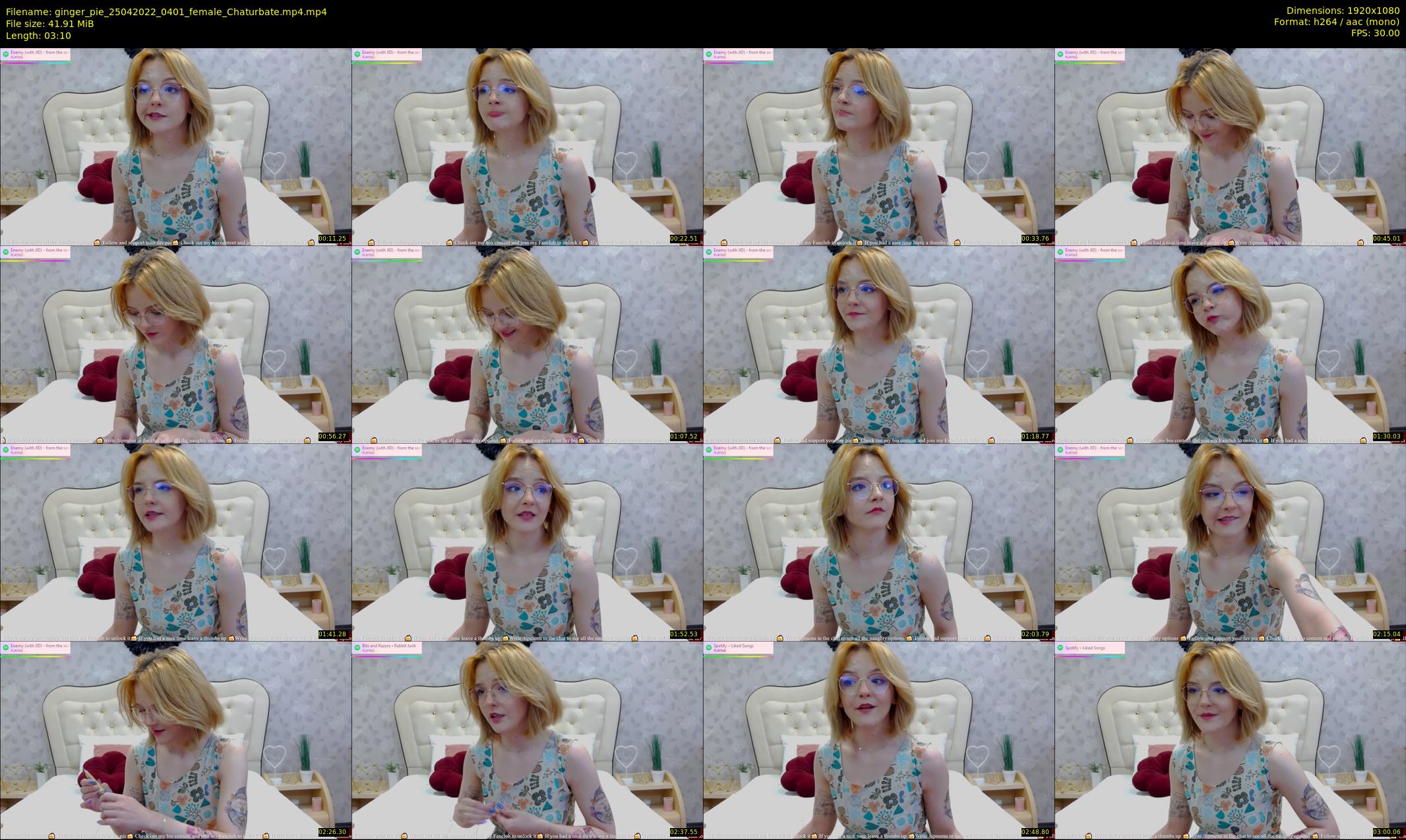 ginger_pie — 4 minute Chaturbate female cam show recording, 1080p, Apr 25, 2022