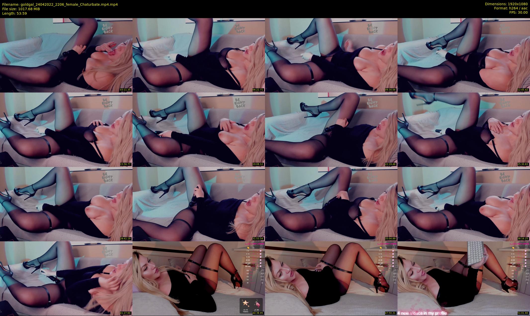 goldgal — 54 minute Chaturbate female cam show recording, 1080p, Apr 24, 2022