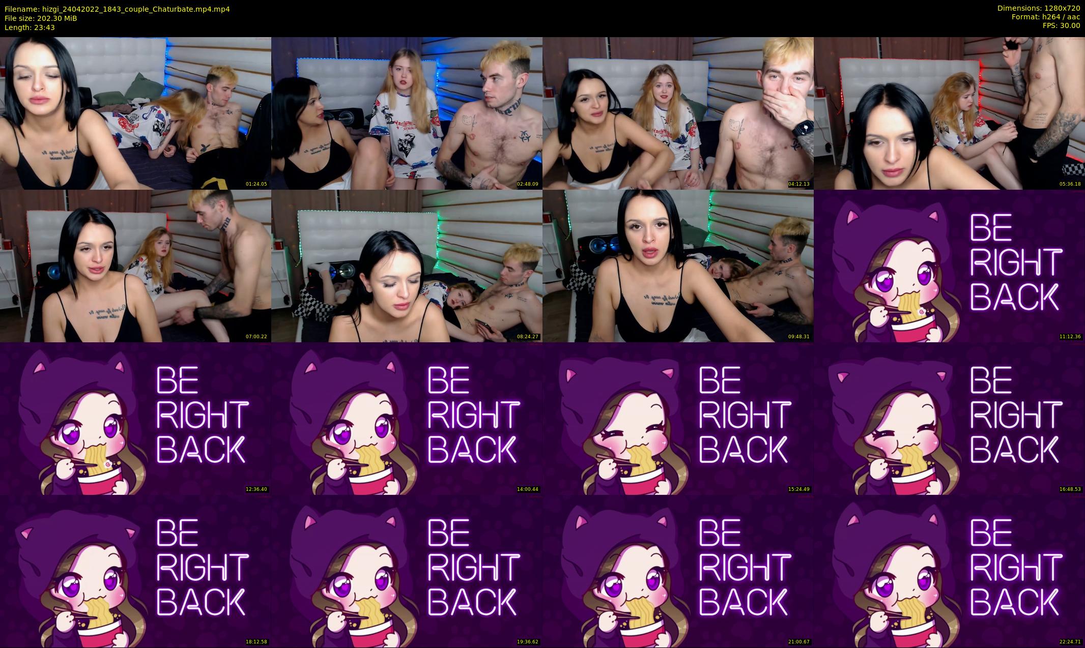 hizgi — 24 minute Chaturbate couple cam show recording, 720p, Apr 24, 2022
