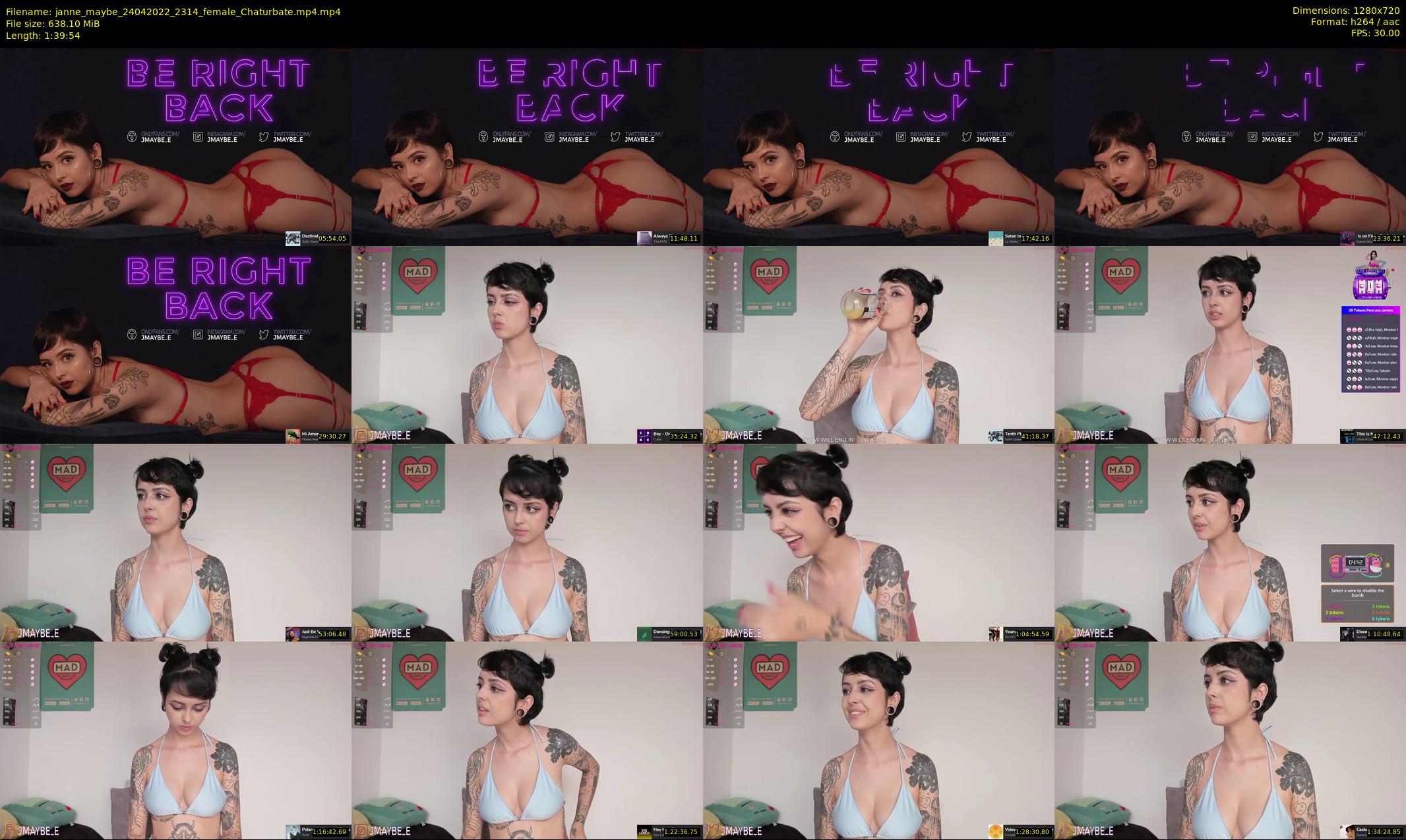 janne_maybe — 100 minute Chaturbate female cam show recording, 720p, Apr 24, 2022
